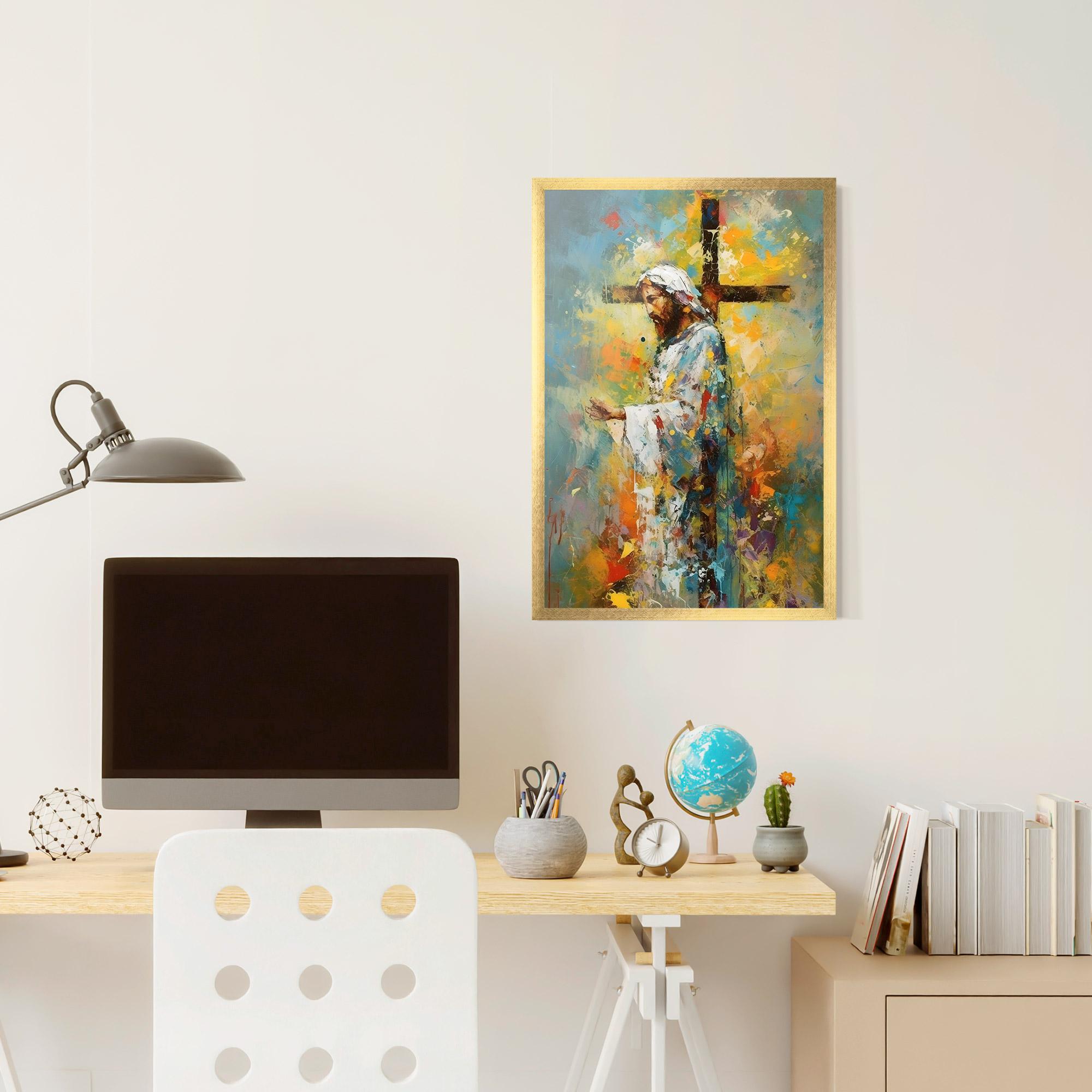 Poster Înrămat Christ Art Painting mockup 6