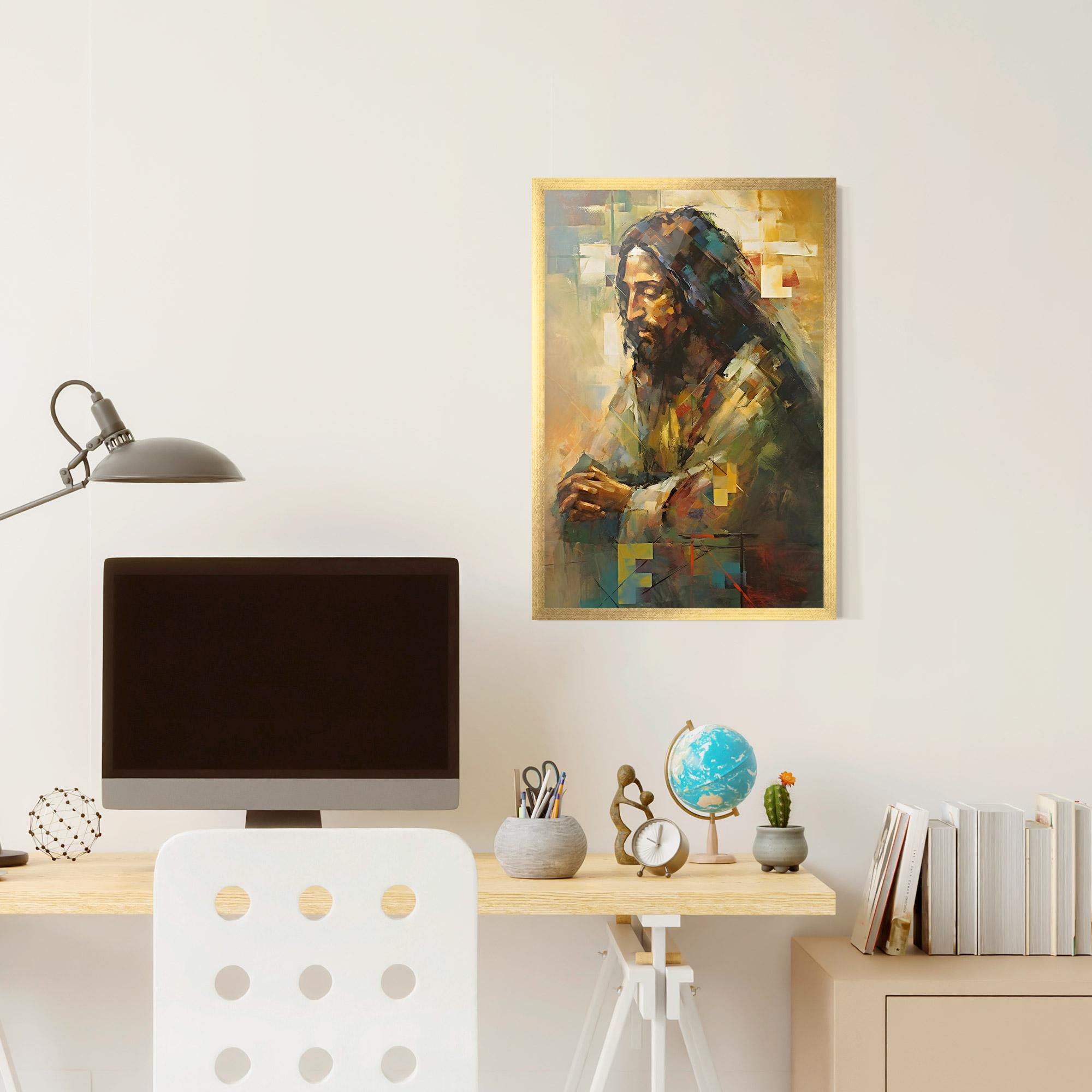 Poster Înrămat Christ Painting Art mockup 6