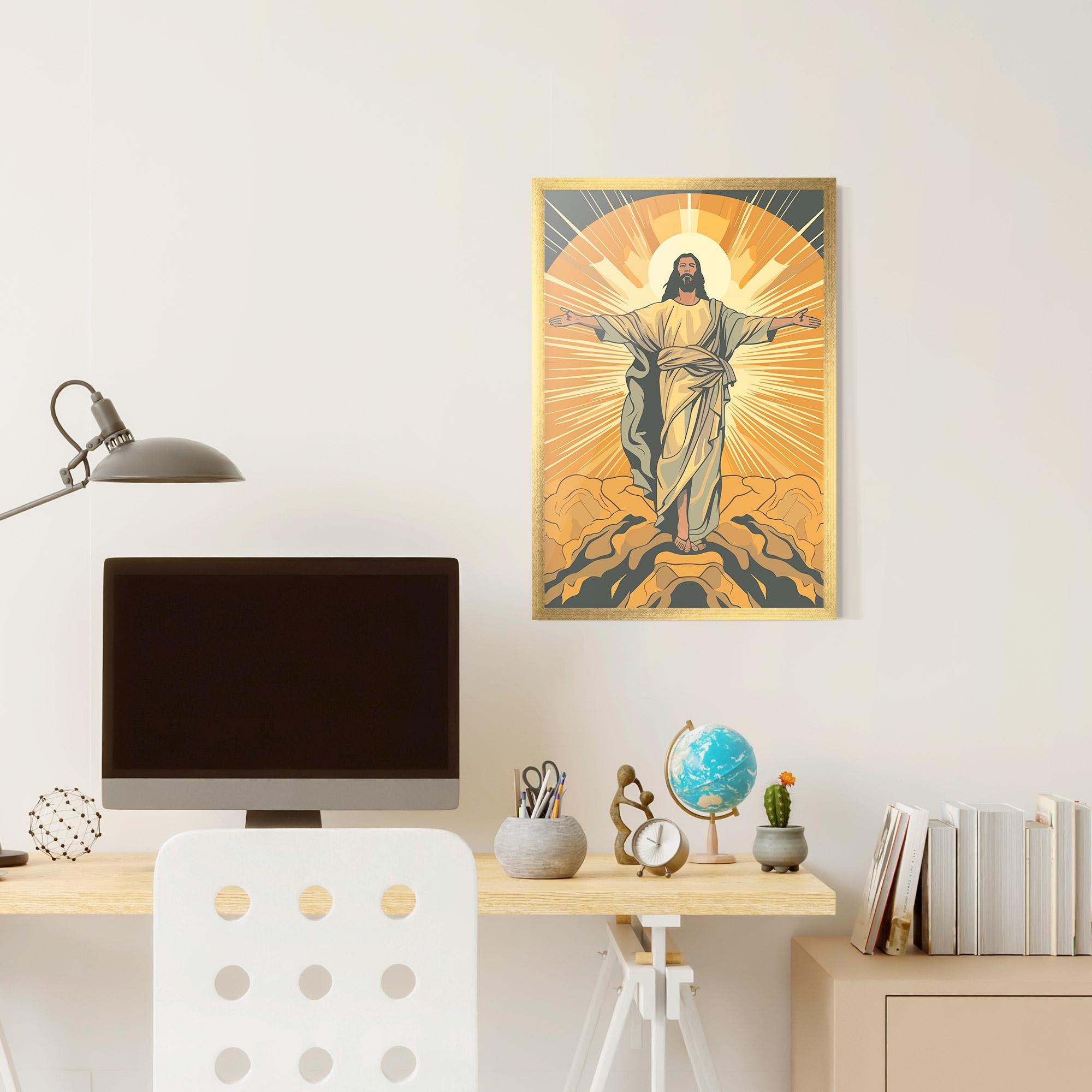 Poster Înrămat Sunset Jesus mockup 6