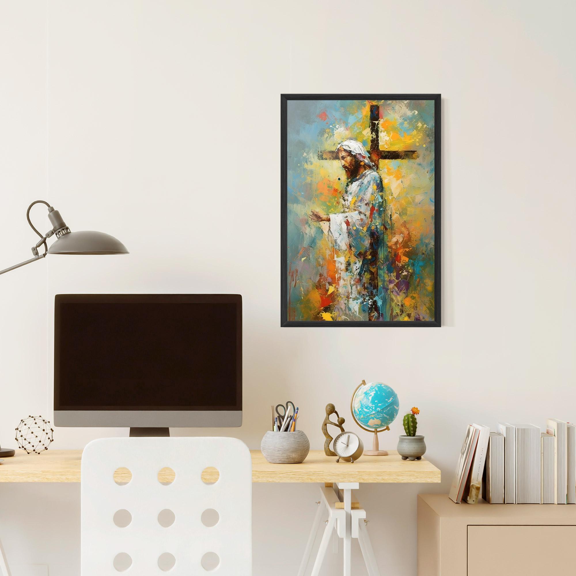 Poster Înrămat Christ Art Painting mockup 6