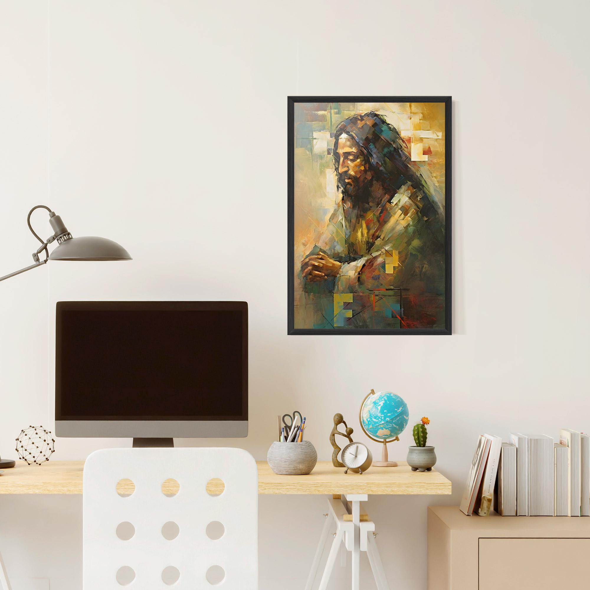Poster Înrămat Christ Painting Art mockup 6