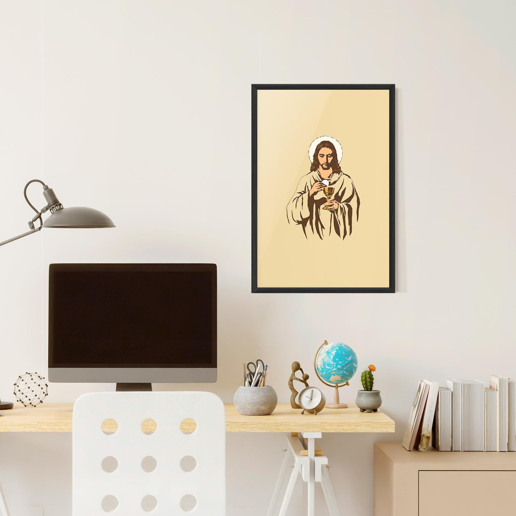 Poster Înrămat Cream Jesus mockup 6