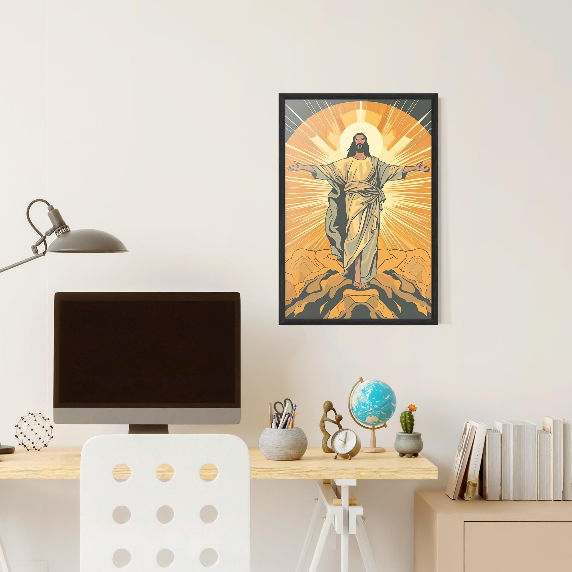 Poster Înrămat Sunset Jesus mockup 6