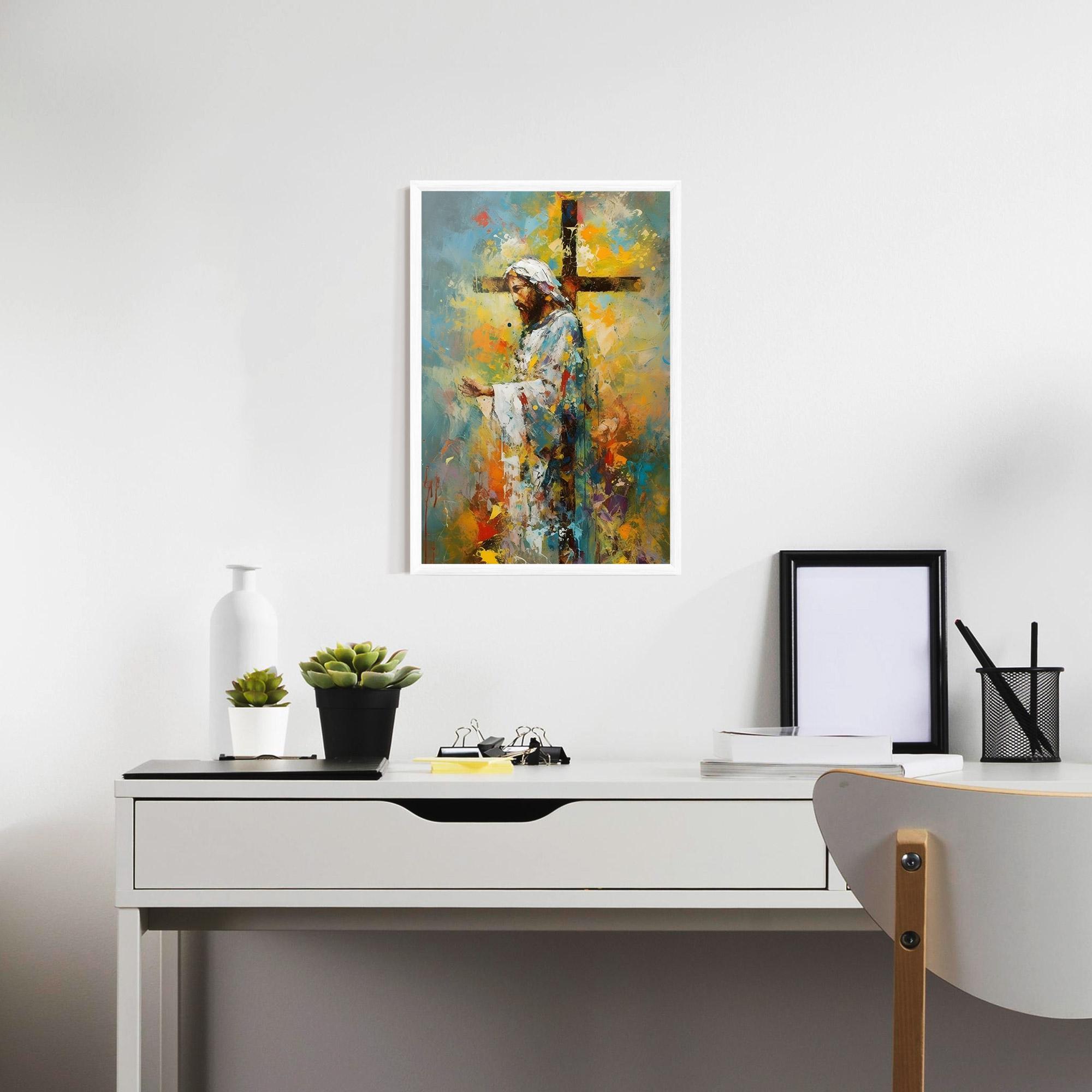 Poster Înrămat Christ Art Painting mockup 7