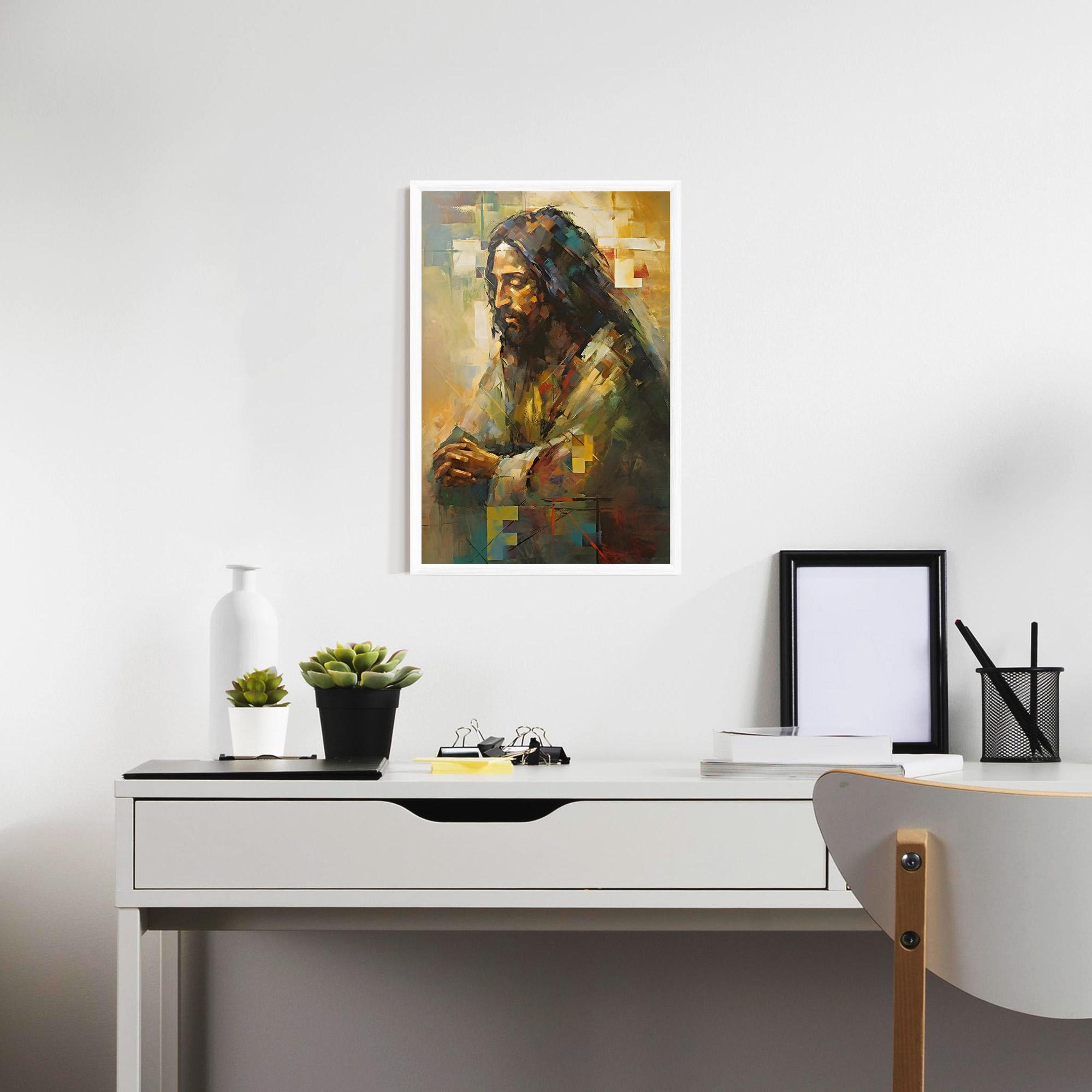 Poster Înrămat Christ Painting Art mockup 7