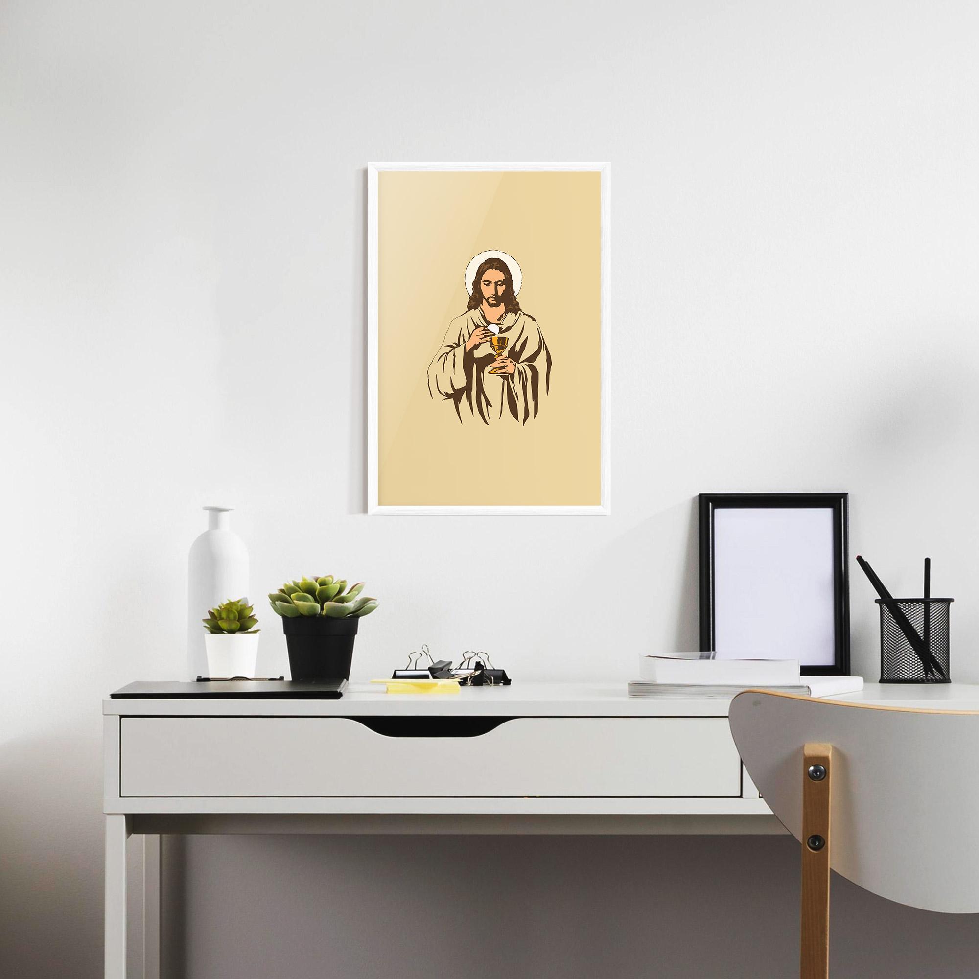 Poster Înrămat Cream Jesus mockup 7