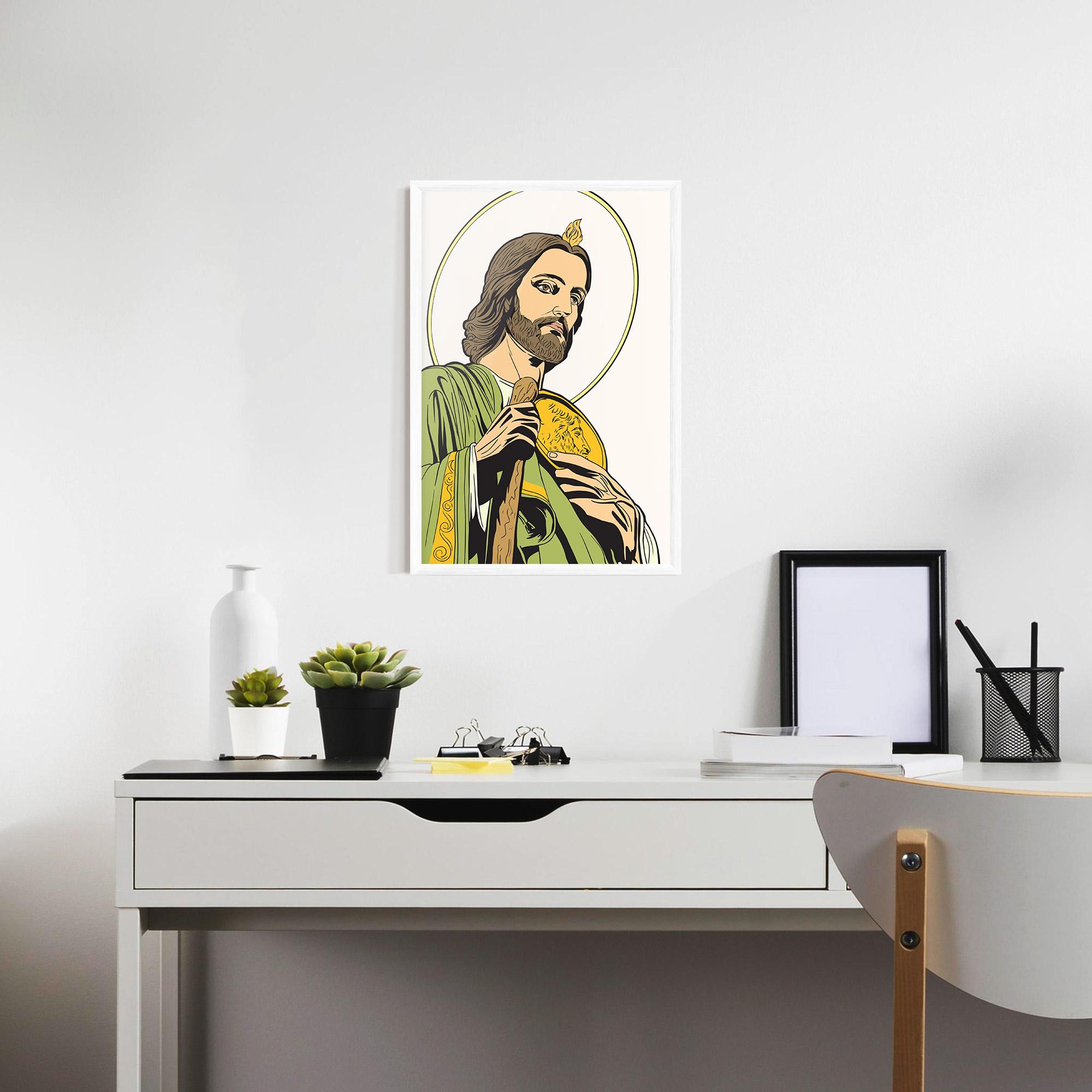 Poster Înrămat Green Jesus mockup 7