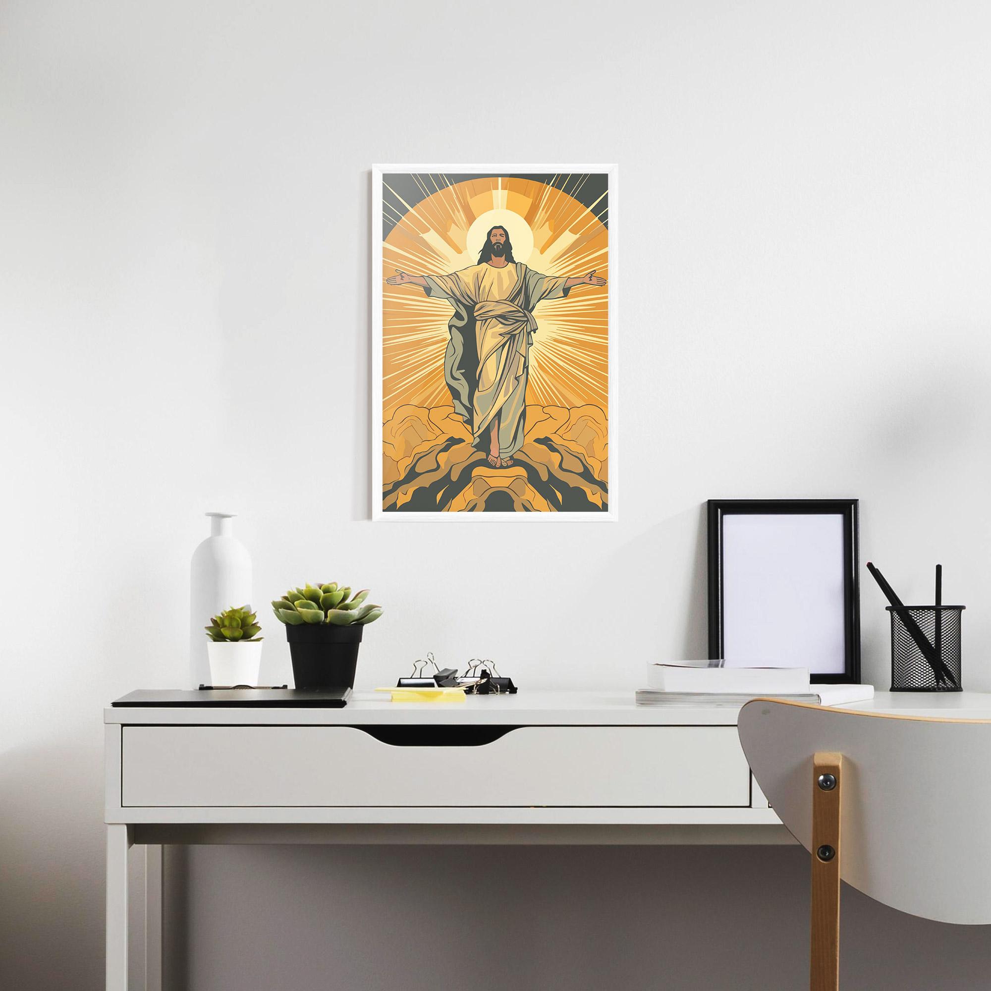 Poster Înrămat Sunset Jesus mockup 7