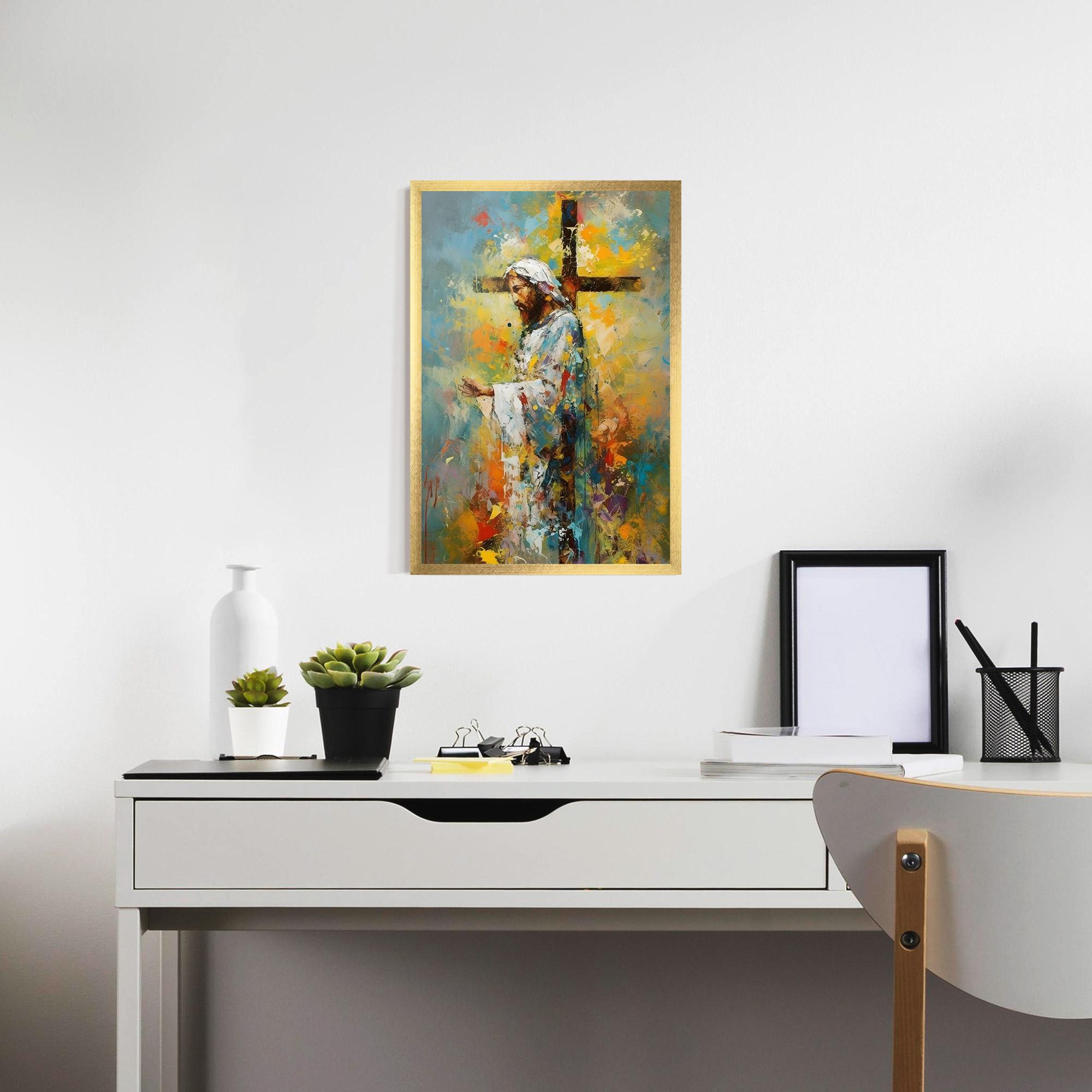 Poster Înrămat Christ Art Painting mockup 7