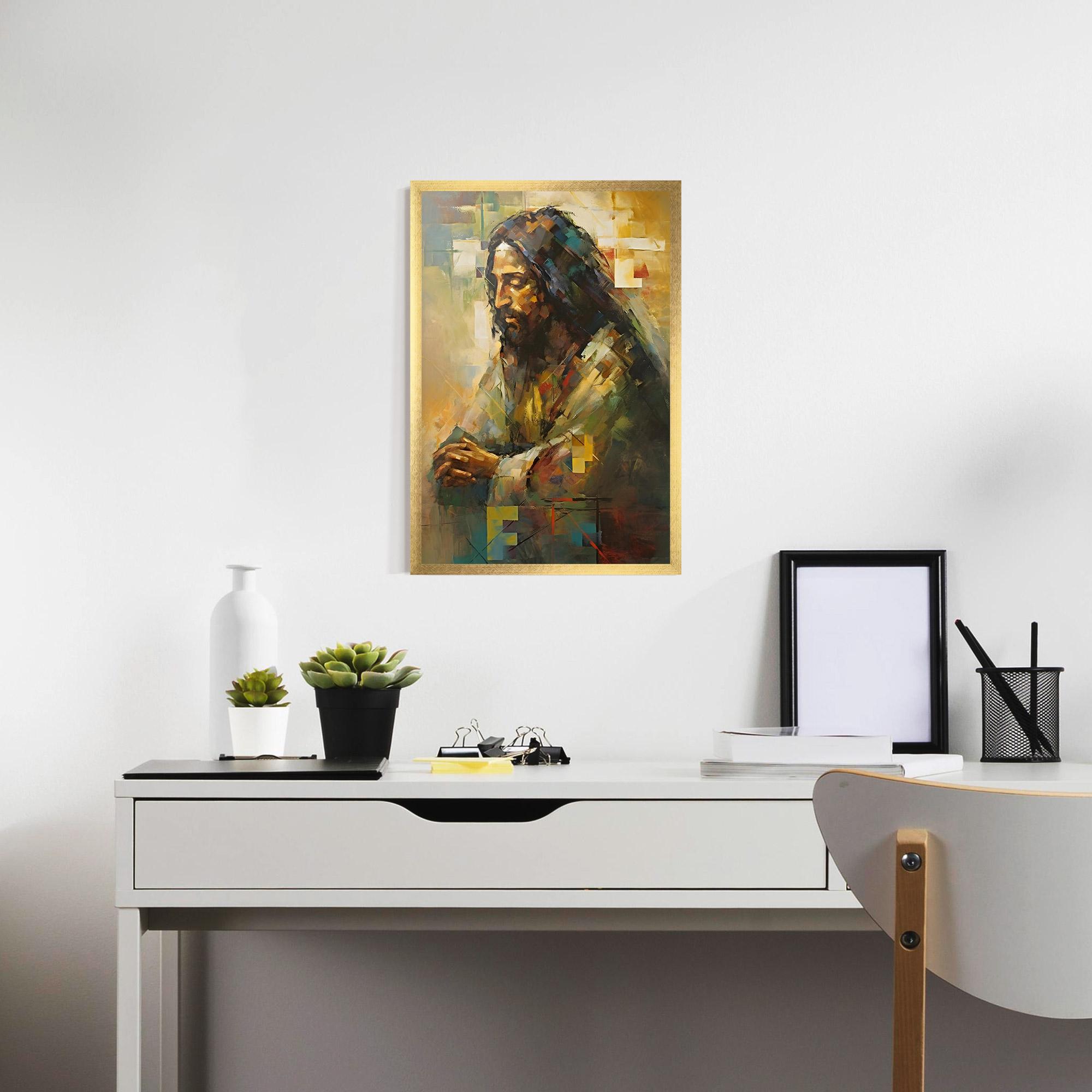 Poster Înrămat Christ Painting Art mockup 7
