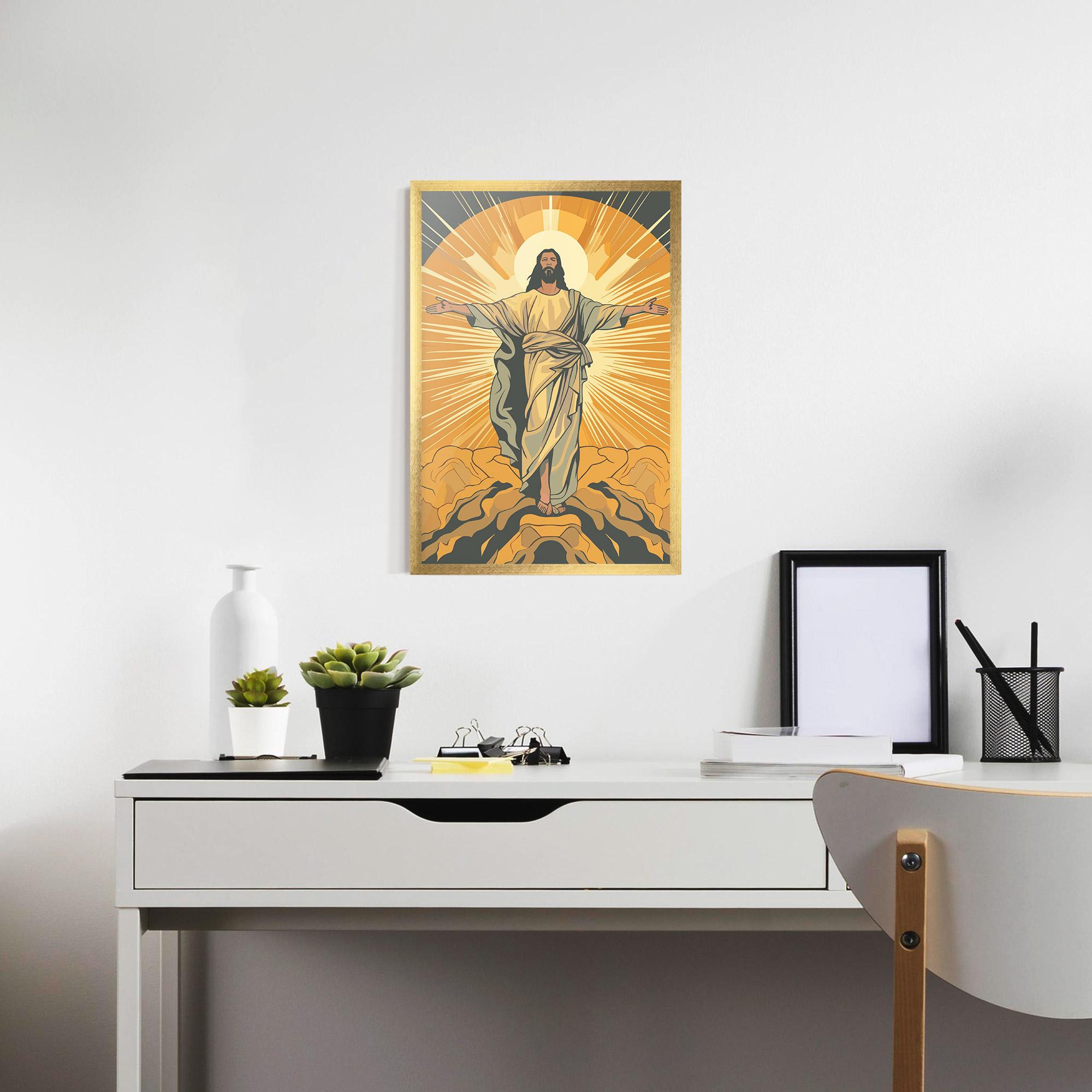 Poster Înrămat Sunset Jesus mockup 7