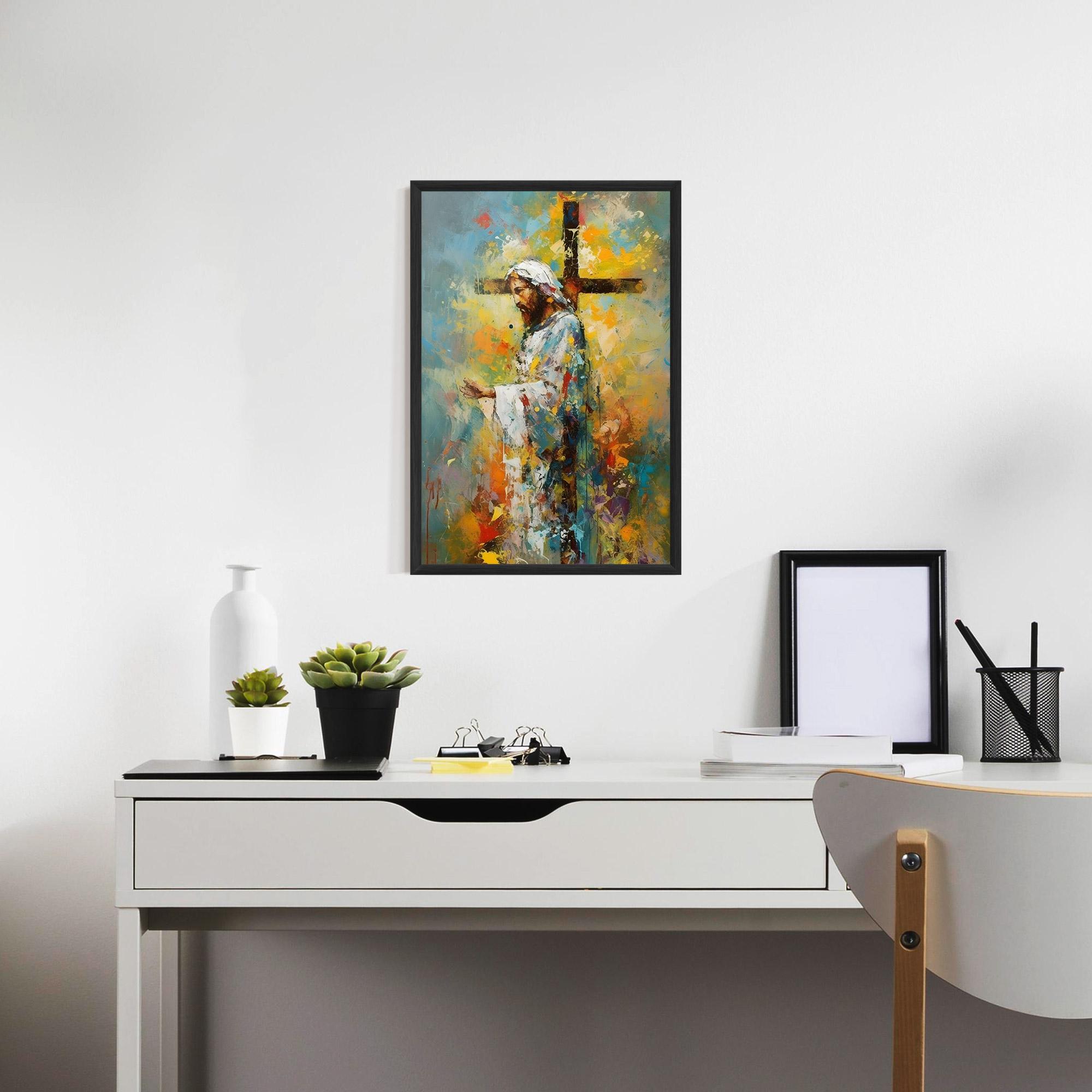 Poster Înrămat Christ Art Painting mockup 7
