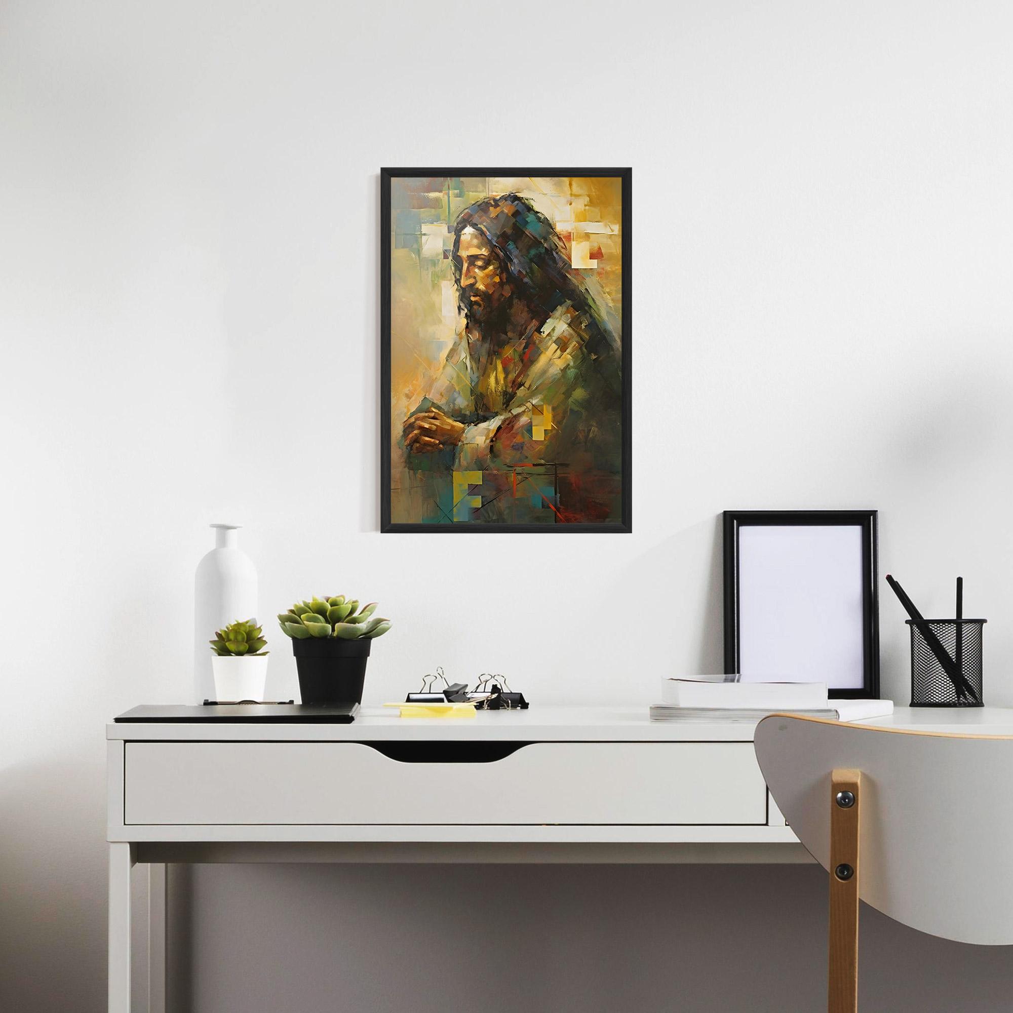 Poster Înrămat Christ Painting Art mockup 7