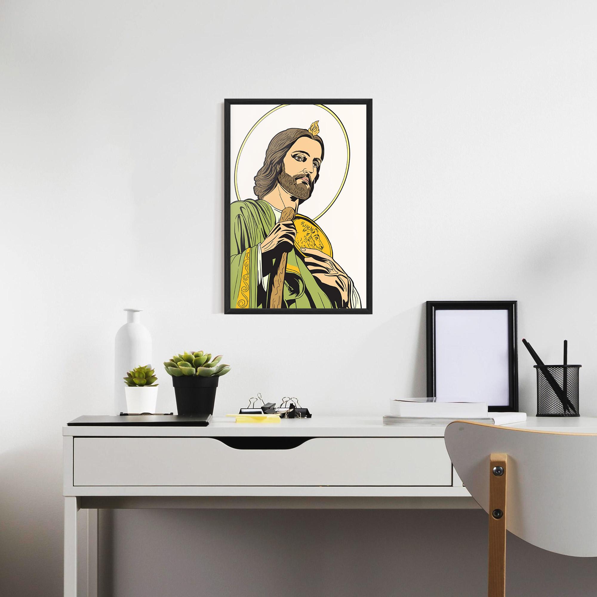 Poster Înrămat Green Jesus mockup 7