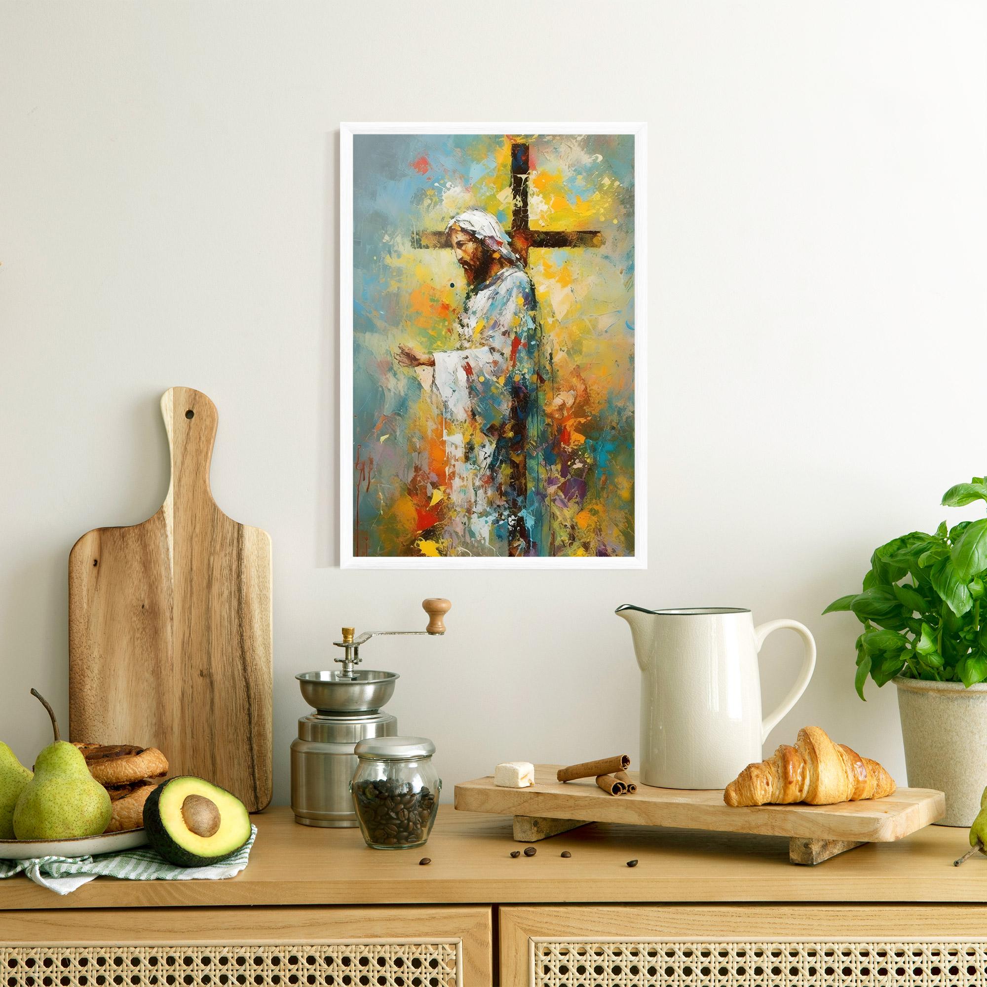 Poster Înrămat Christ Art Painting mockup 8
