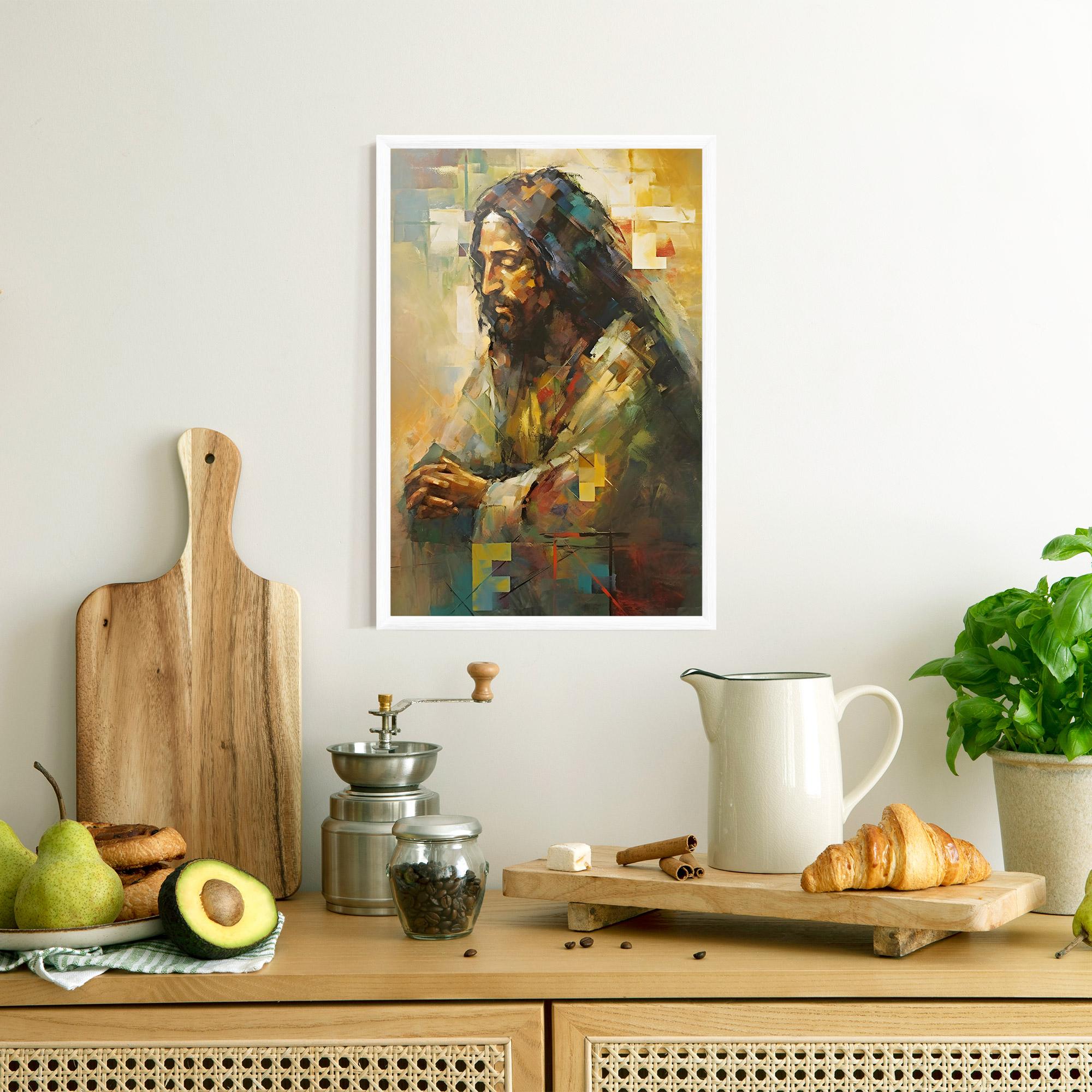 Poster Înrămat Christ Painting Art mockup 8