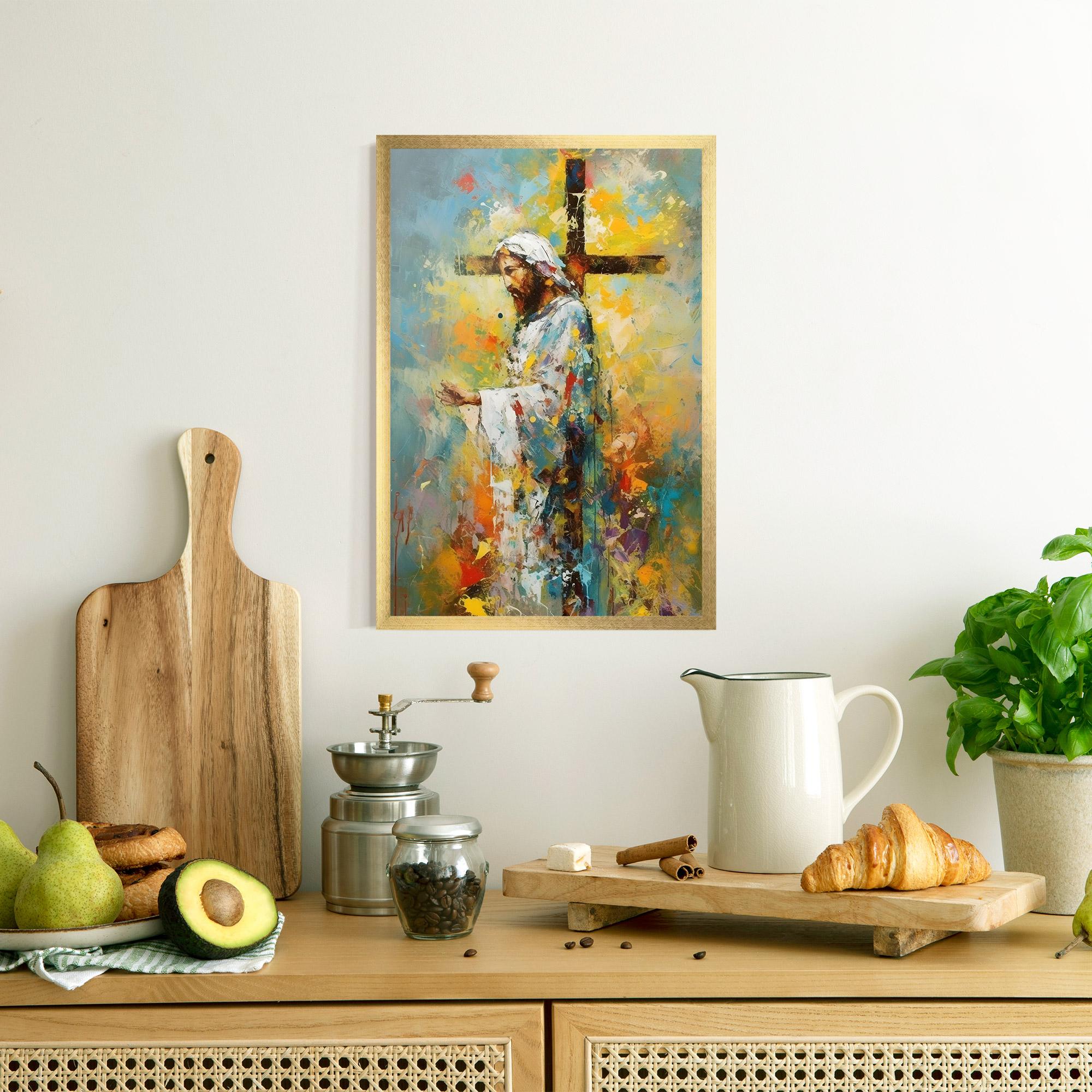 Poster Înrămat Christ Art Painting mockup 8