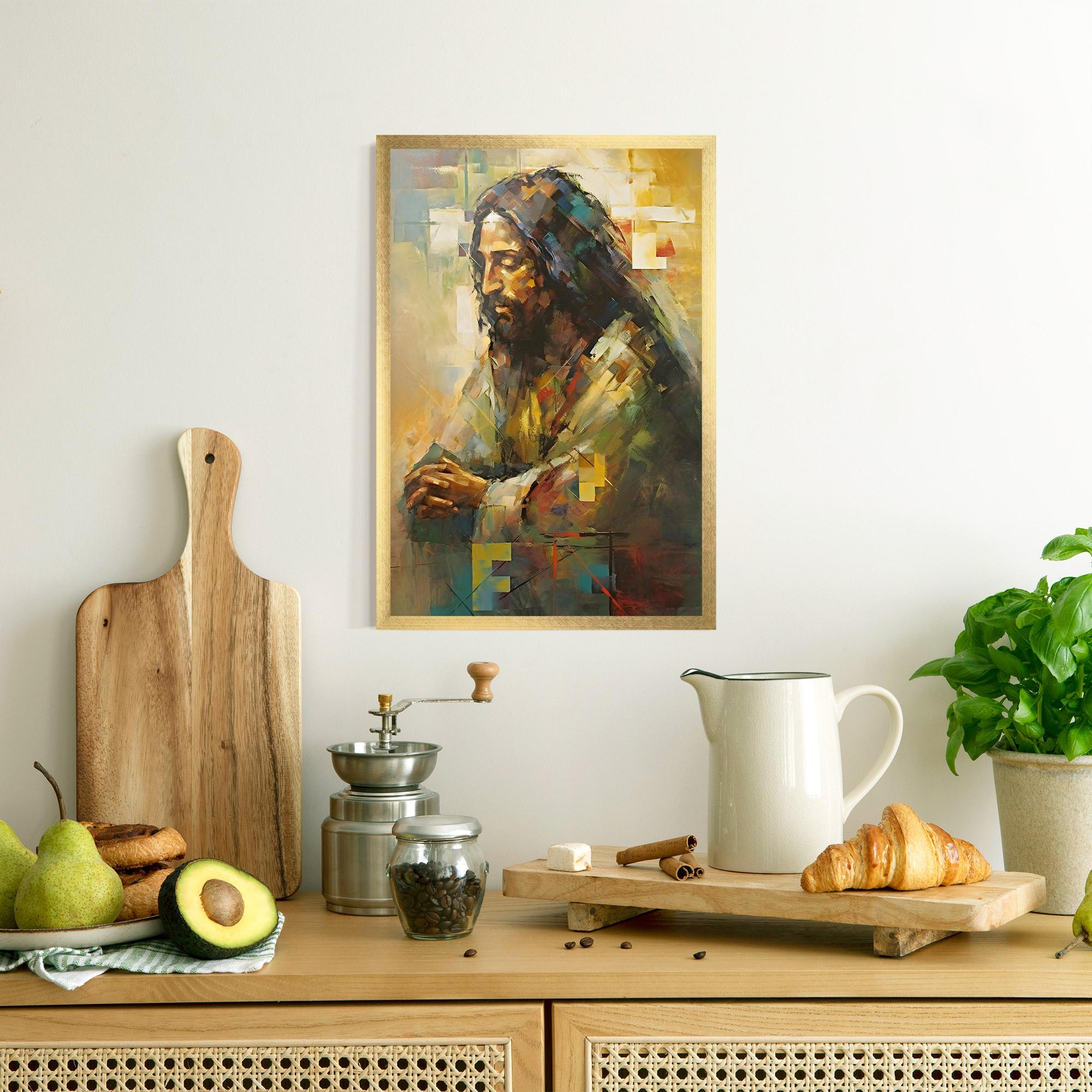 Poster Înrămat Christ Painting Art mockup 8