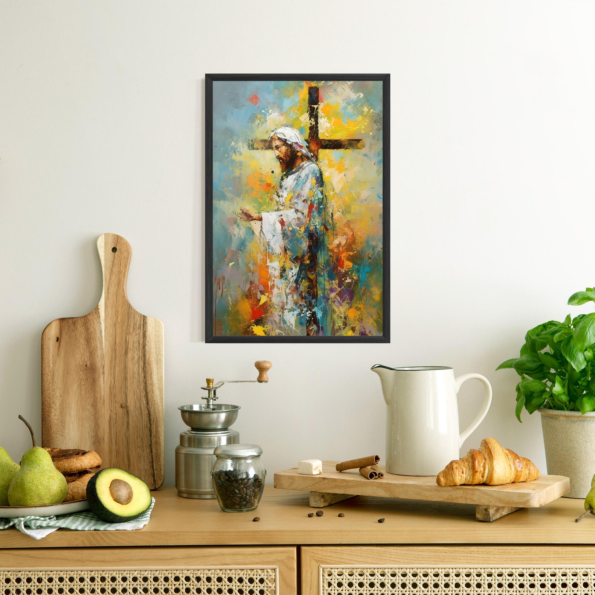 Poster Înrămat Christ Art Painting mockup 8