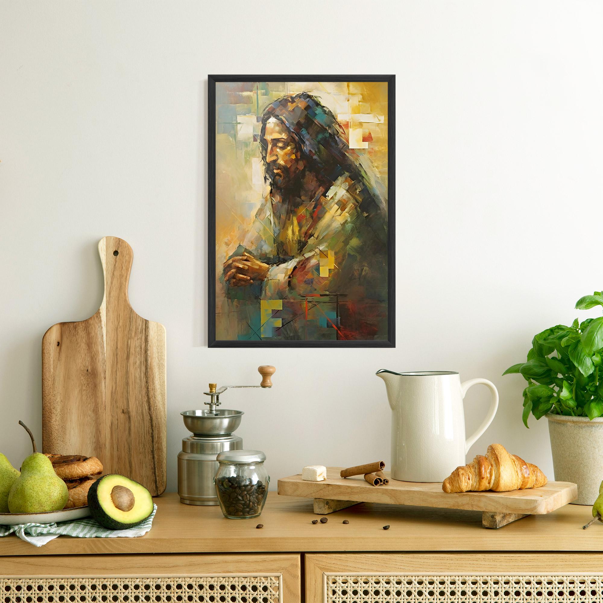 Poster Înrămat Christ Painting Art mockup 8