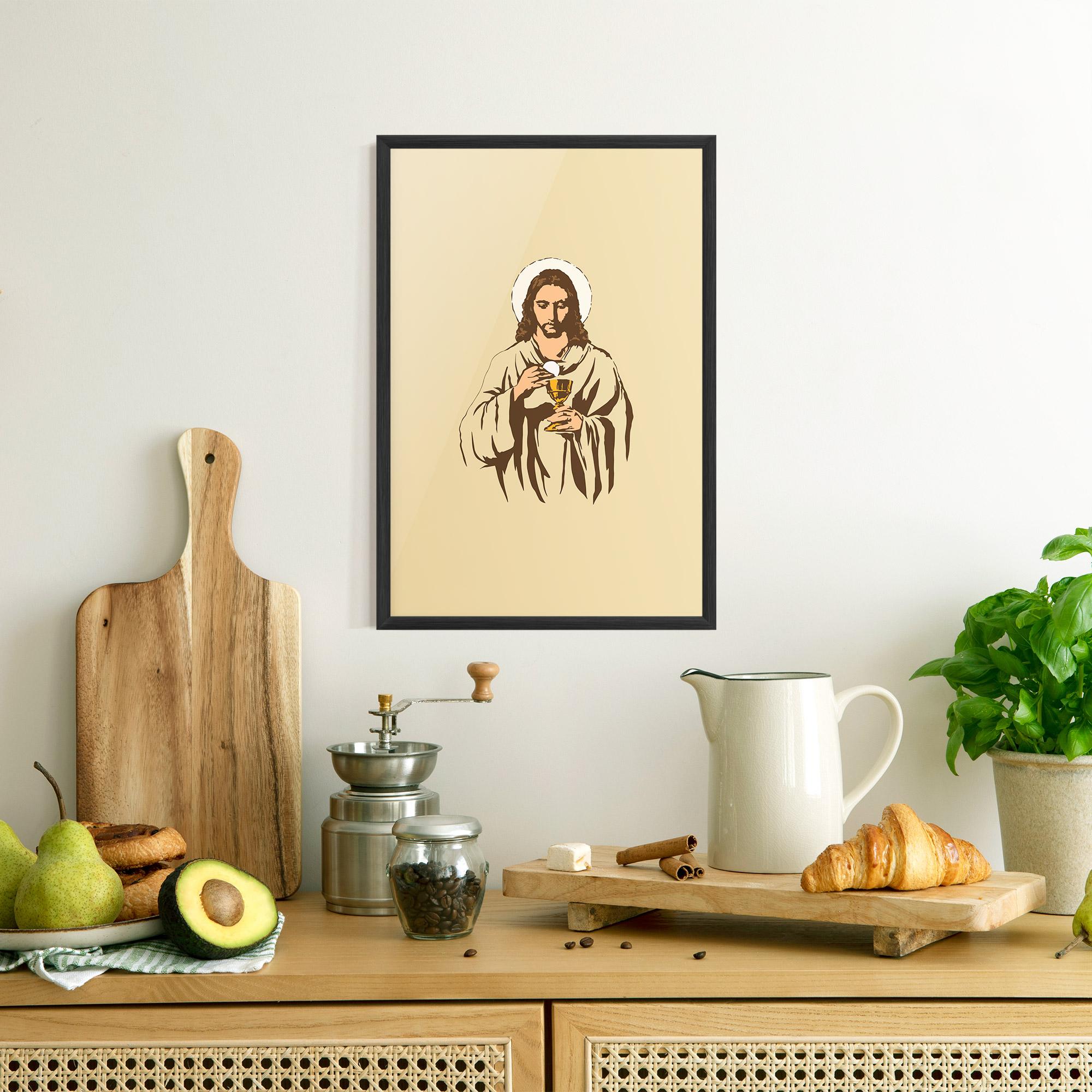Poster Înrămat Cream Jesus mockup 8