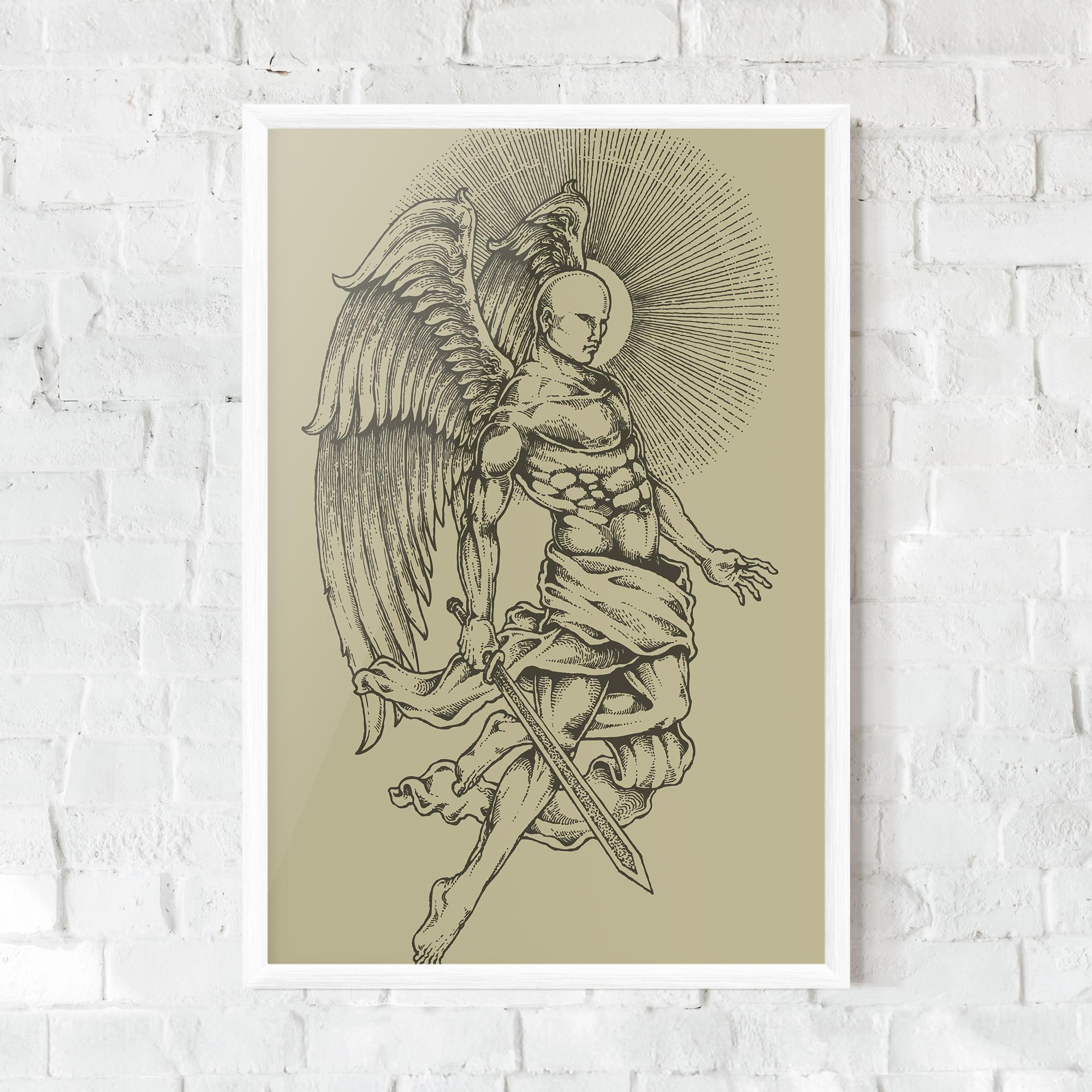Poster Înrămat Angel Fighter mockup 0