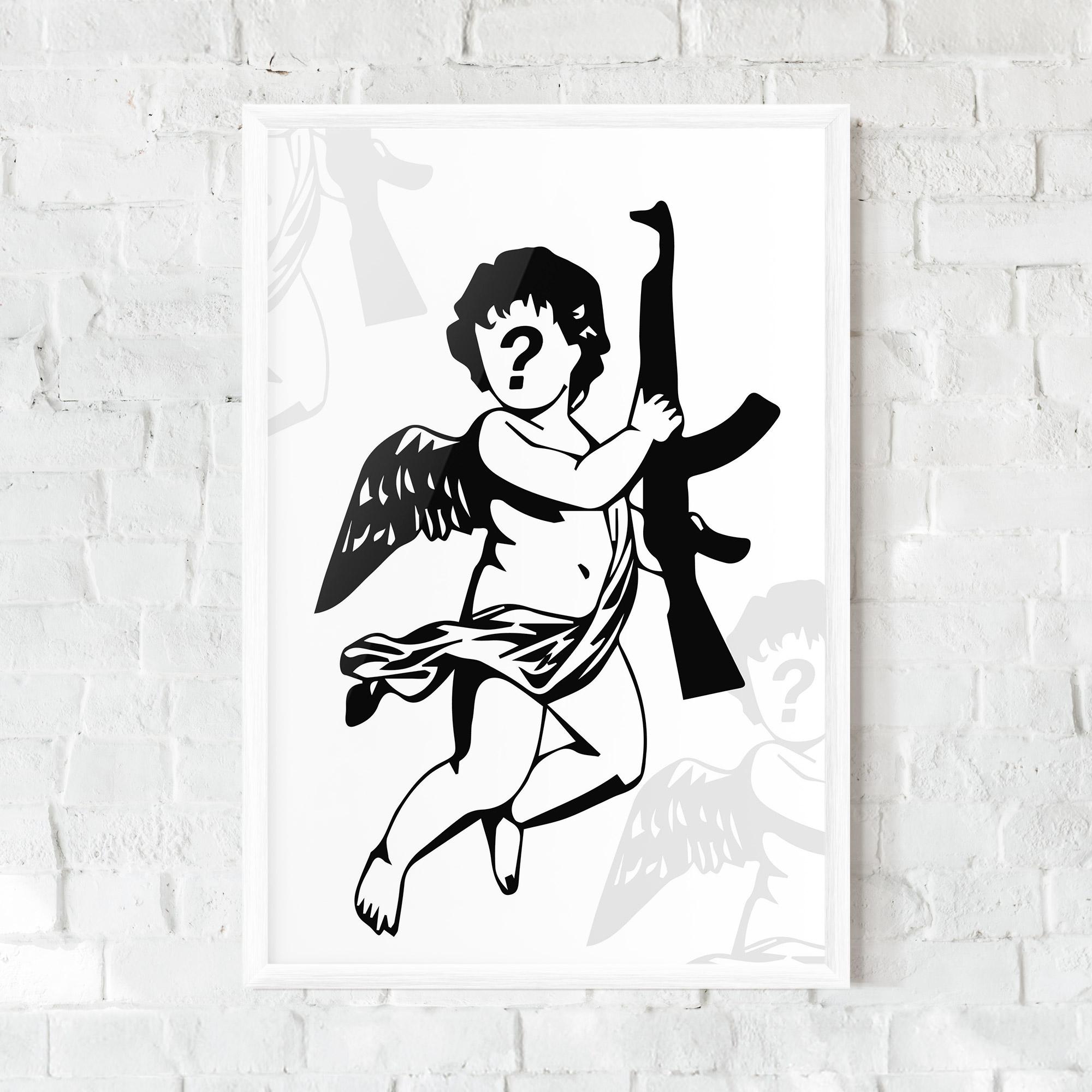 Poster Înrămat Angel Gun mockup 0