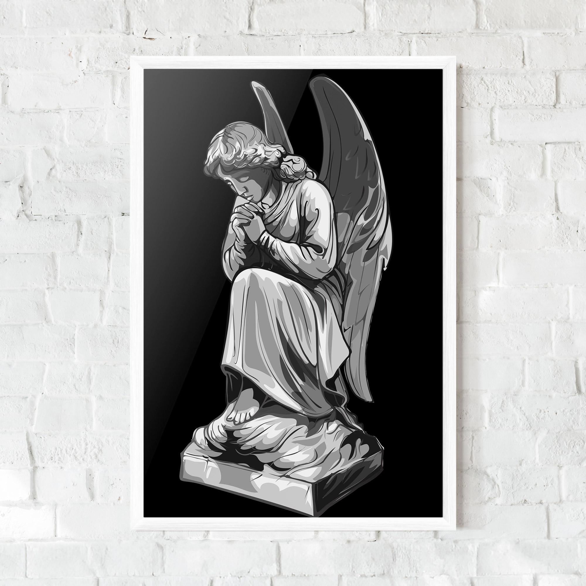 Poster Înrămat Angel Pray mockup 0