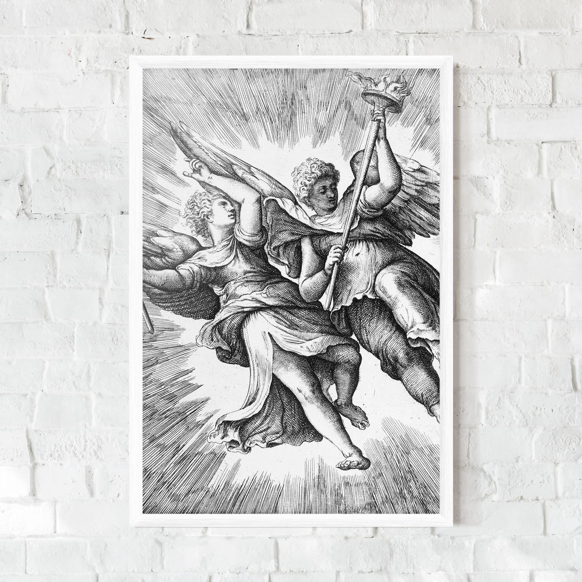 Poster Înrămat Hand Drawn Angels mockup 0