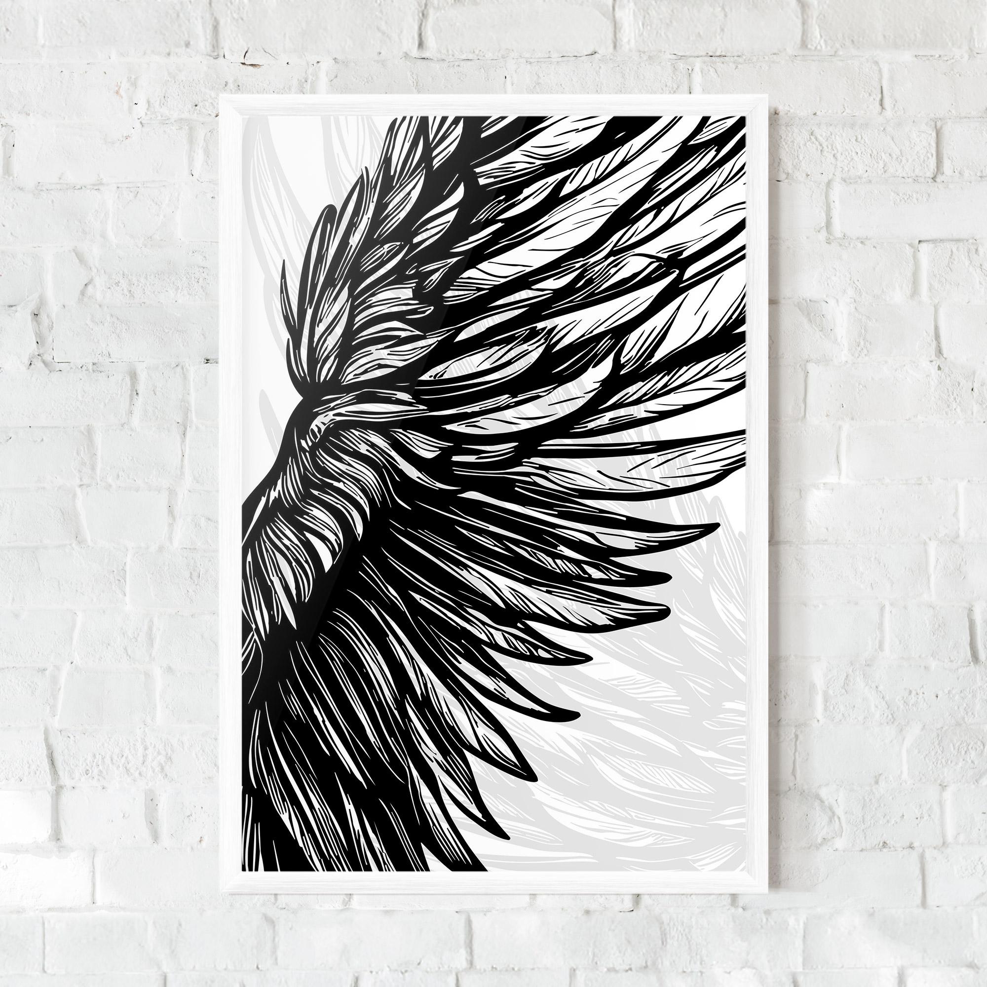 Poster Înrămat Wing Line mockup 0