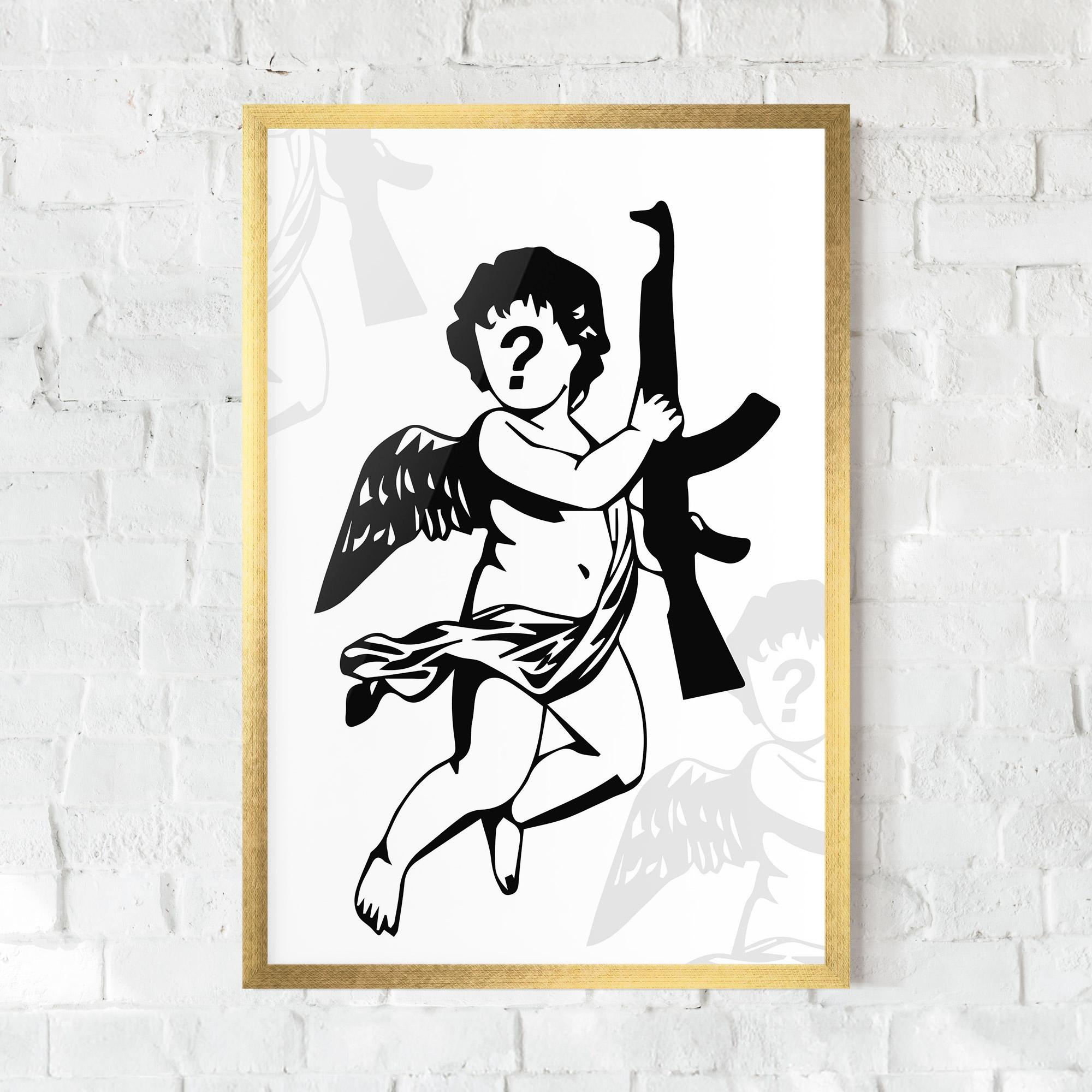 Poster Înrămat Angel Gun mockup 0