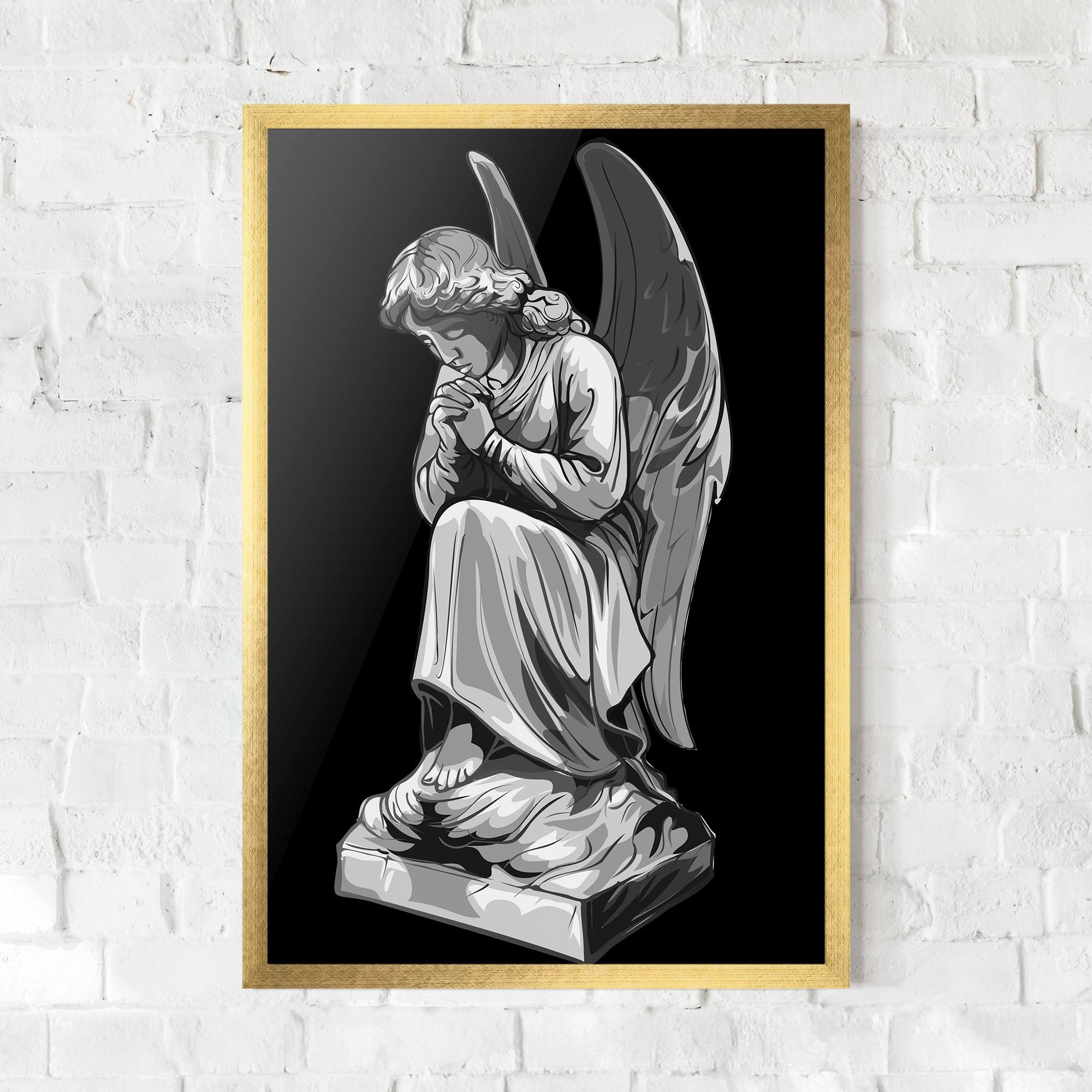 Poster Înrămat Angel Pray mockup 0