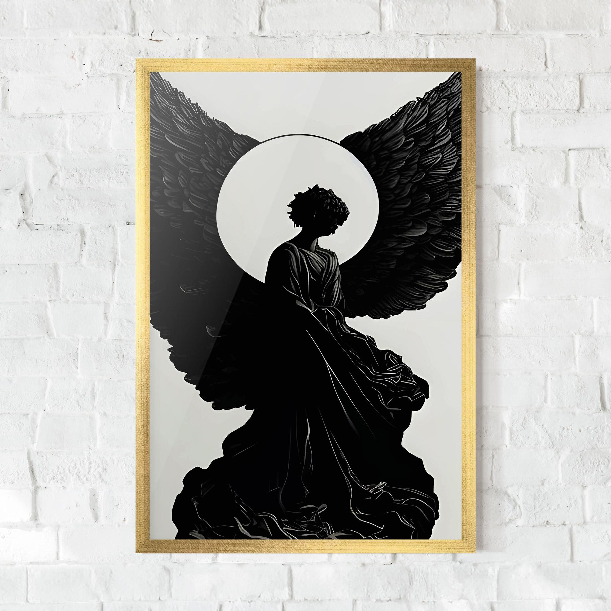 Poster Înrămat Angel Shilouette mockup 0