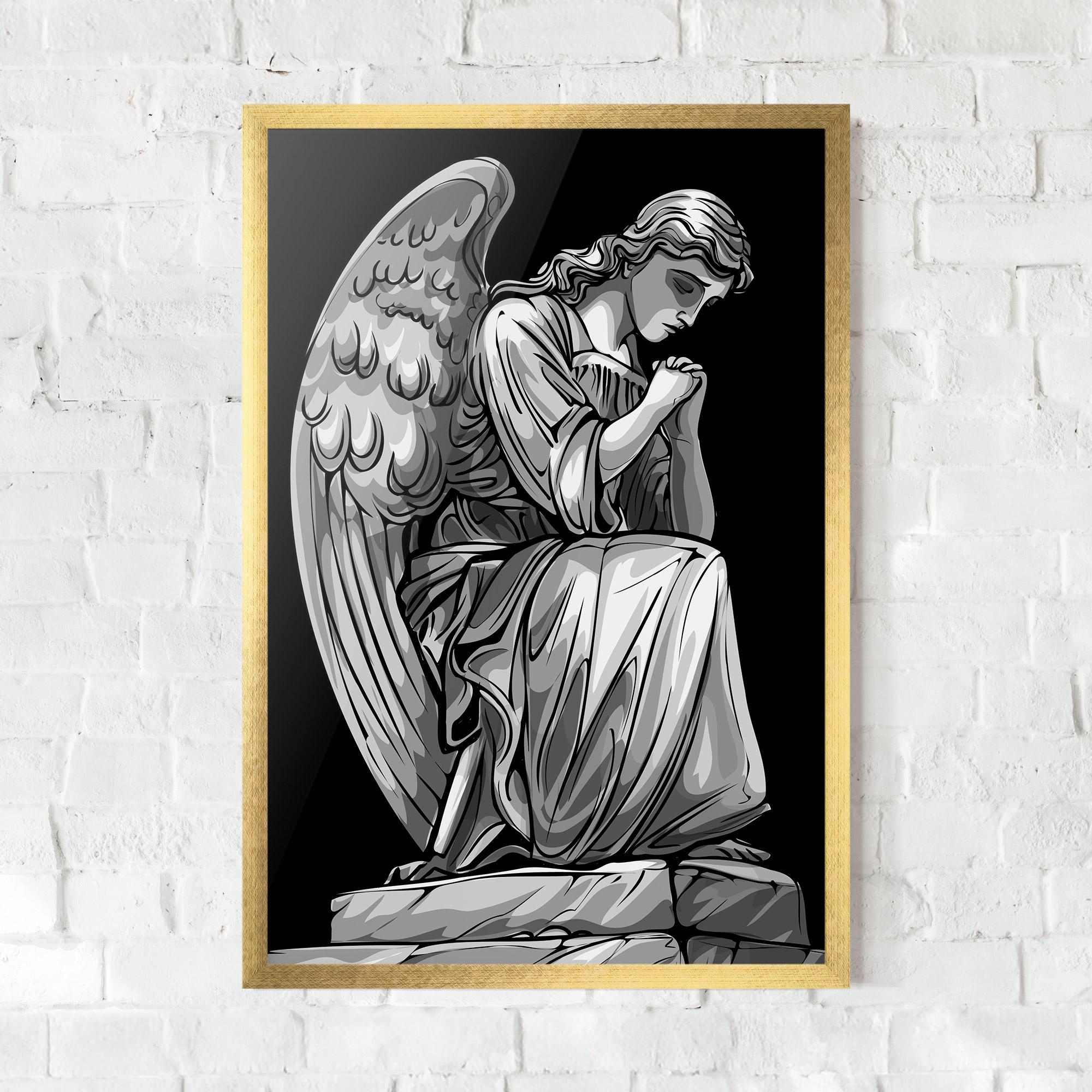 Poster Înrămat Pray Angel mockup 0