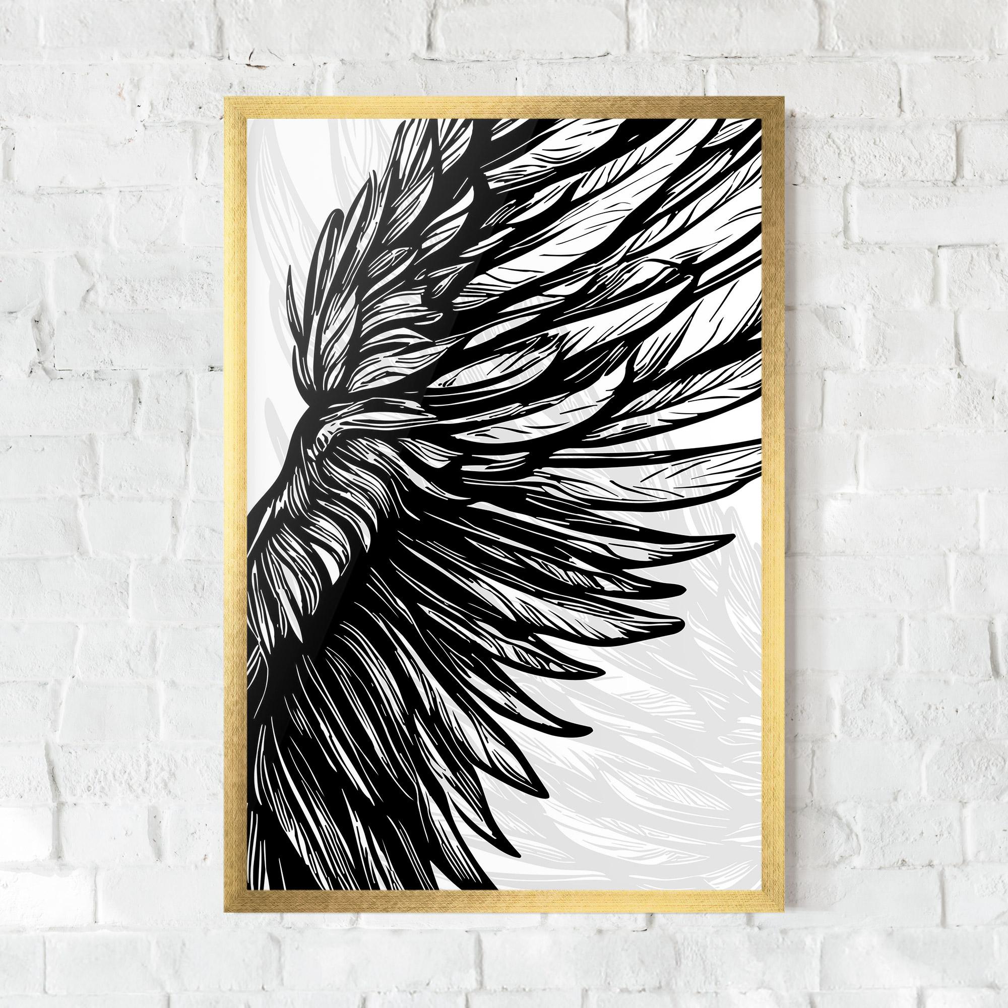 Poster Înrămat Wing Line mockup 0