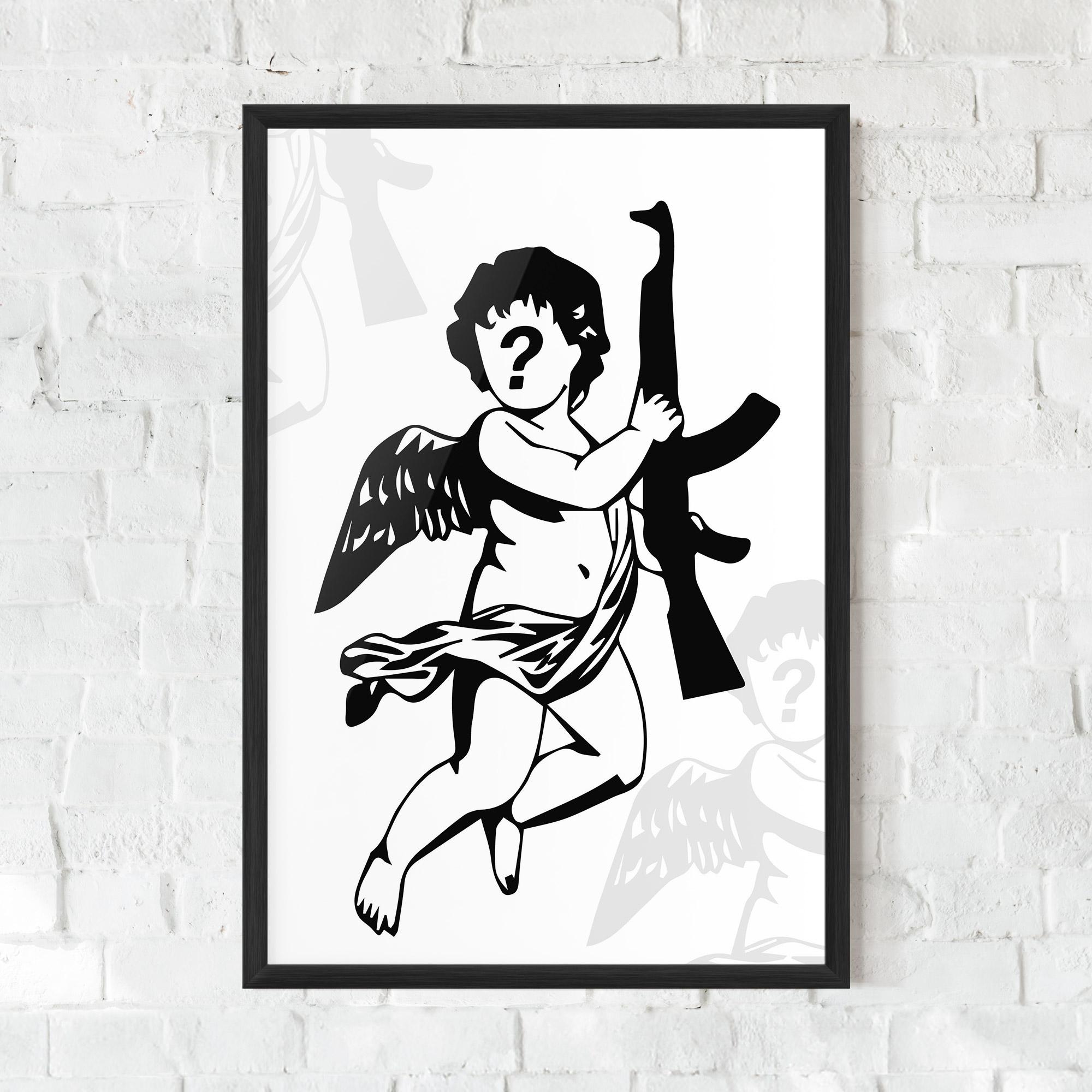 Poster Înrămat Angel Gun mockup 0