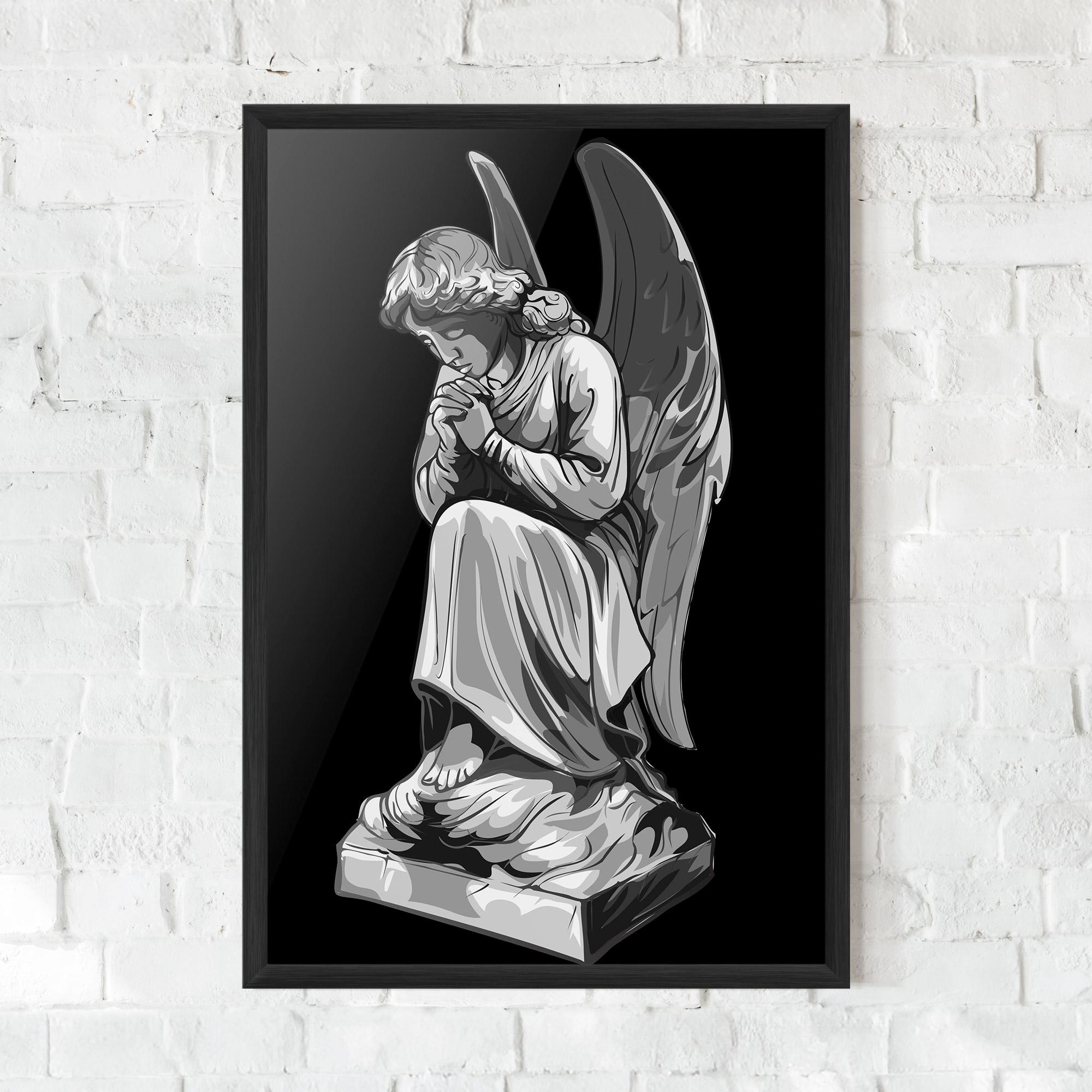 Poster Înrămat Angel Pray mockup 0