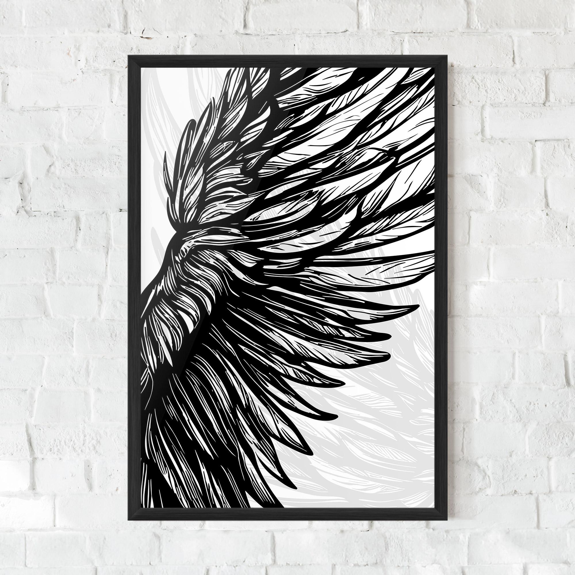 Poster Înrămat Wing Line mockup 0