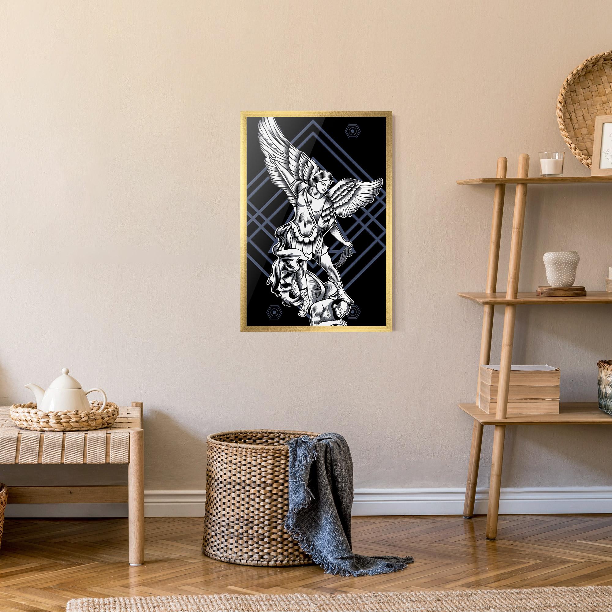 Poster Înrămat Angel Fights mockup 9