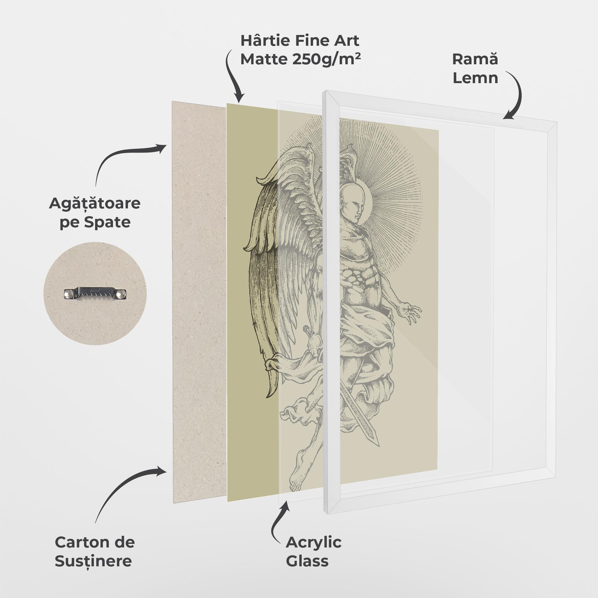 Poster Înrămat Angel Fighter mockup 1