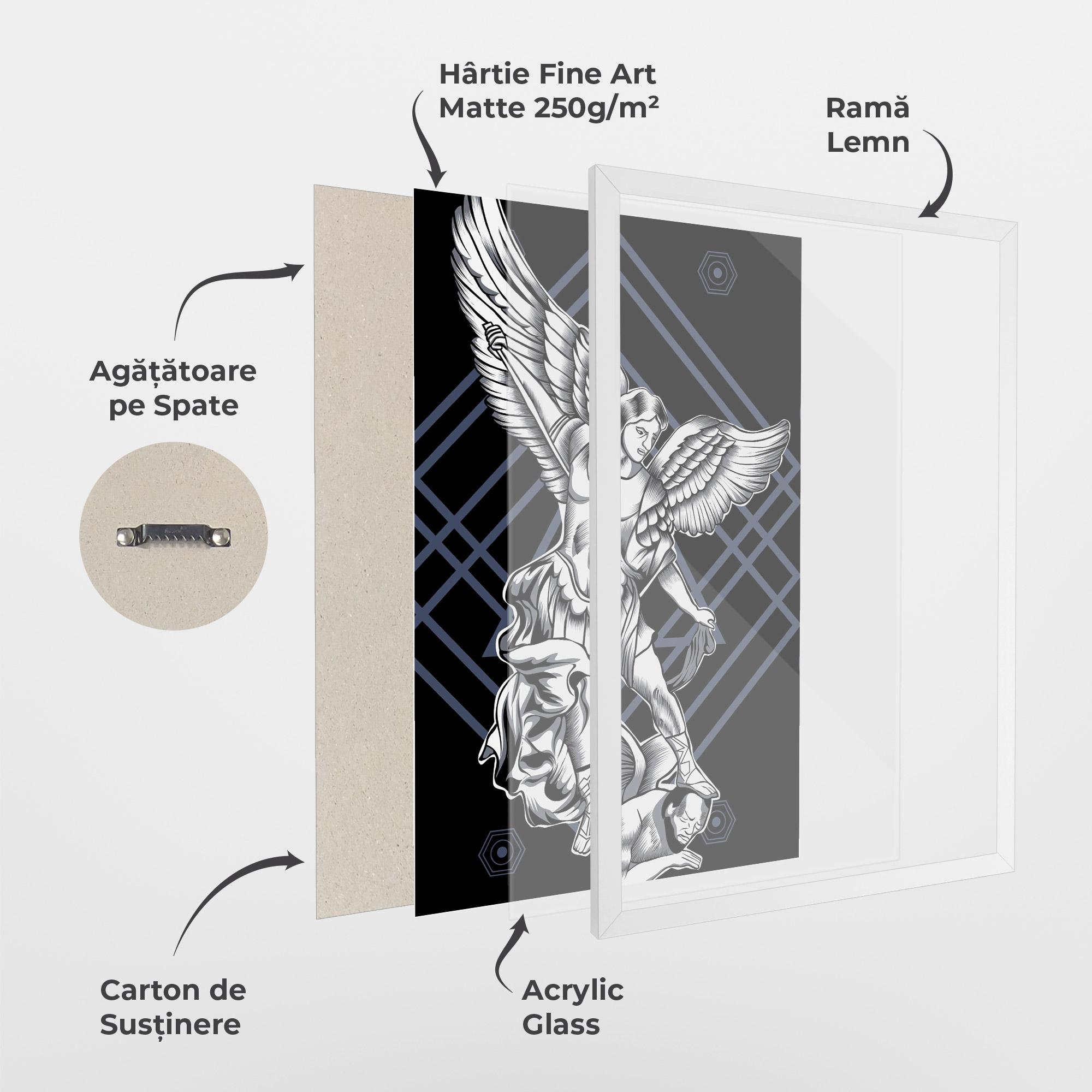 Poster Înrămat Angel Fights mockup 1