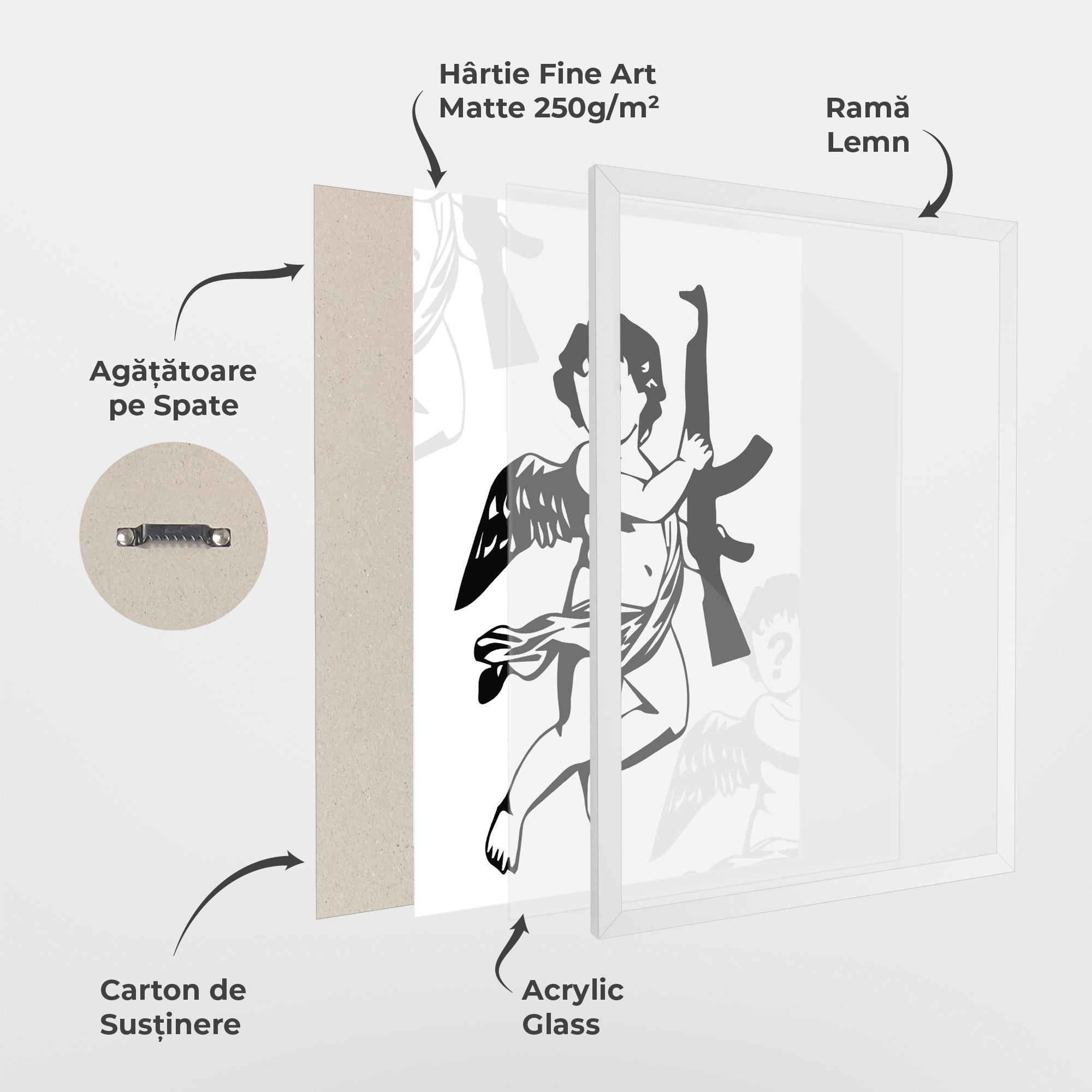 Poster Înrămat Angel Gun mockup 1