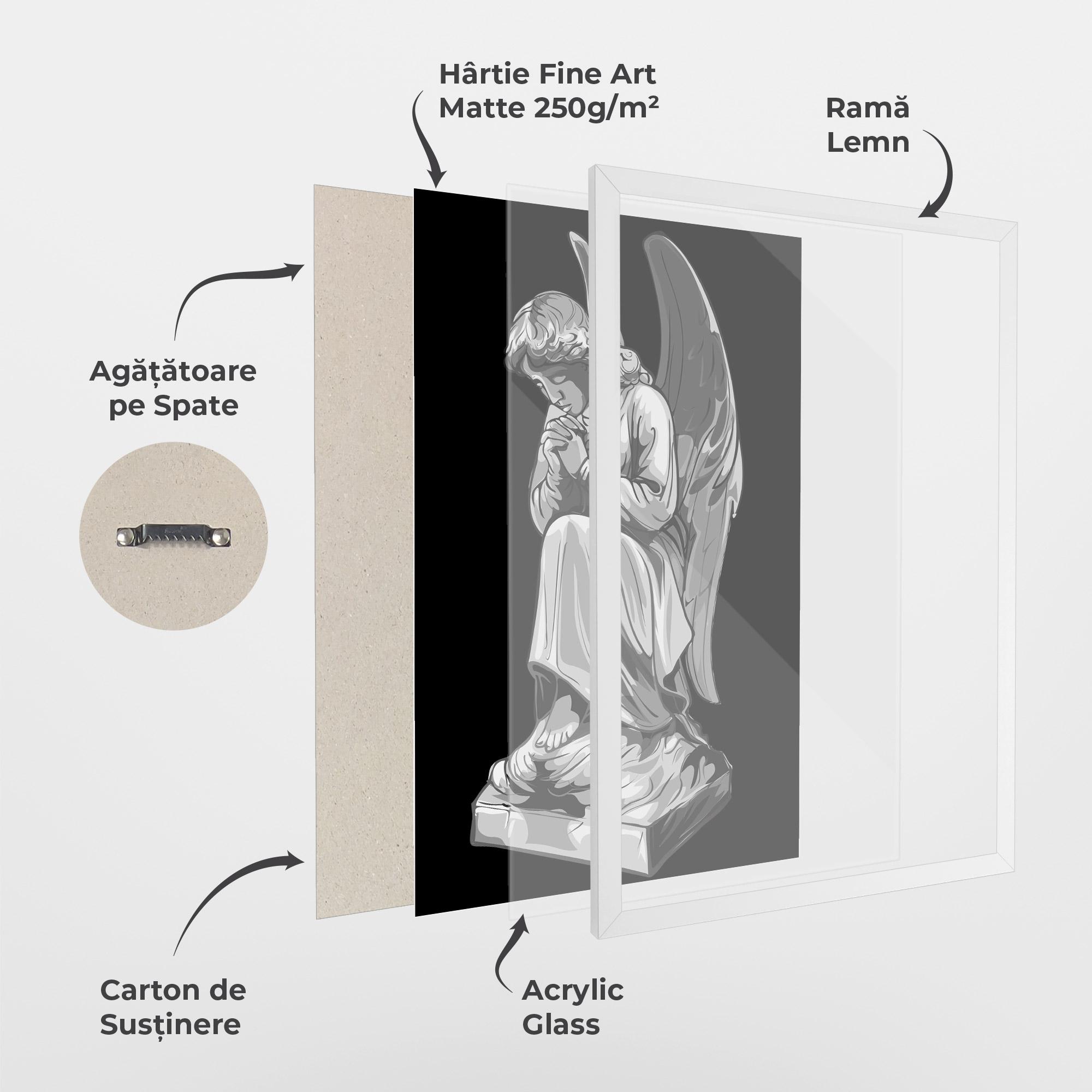 Poster Înrămat Angel Pray mockup 1