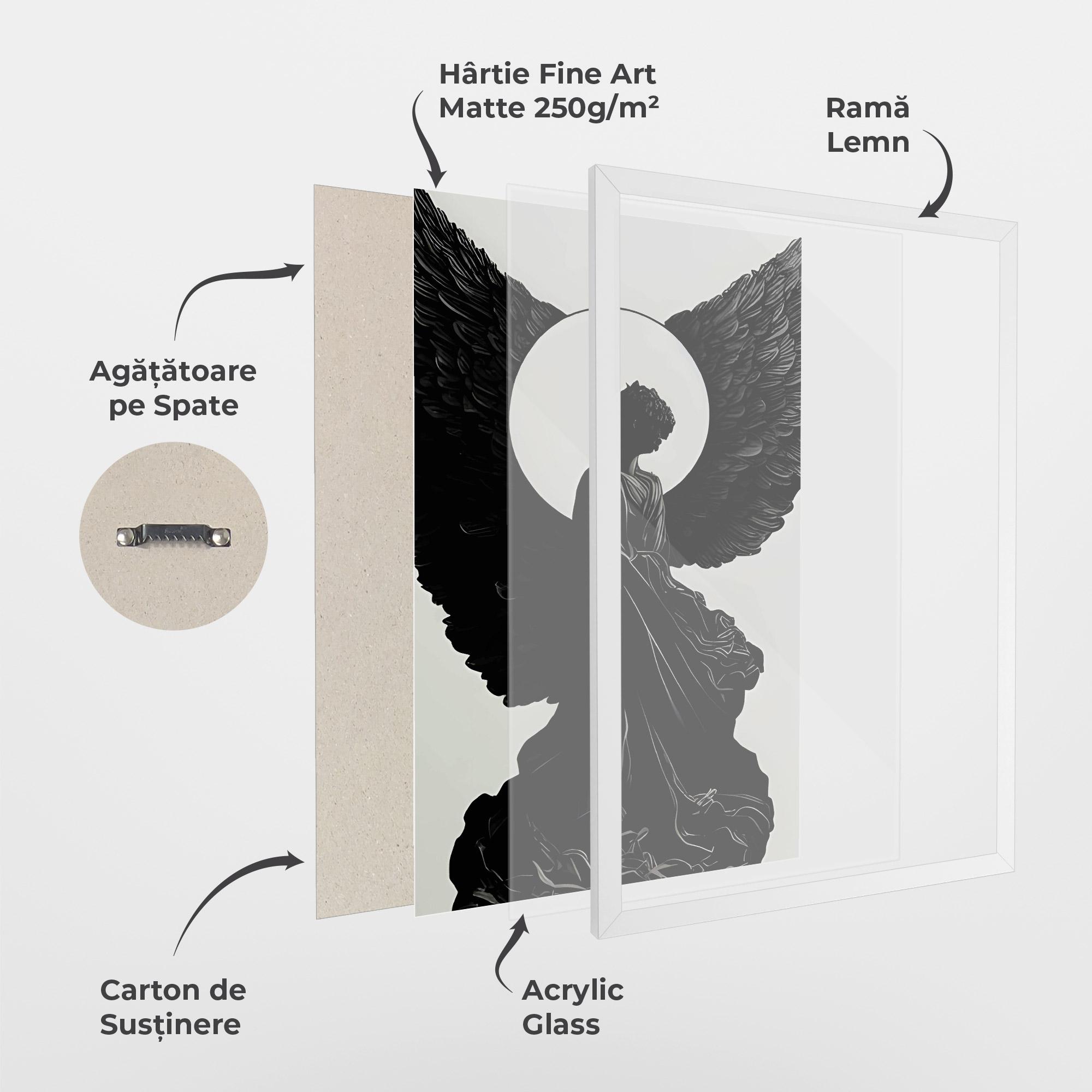 Poster Înrămat Angel Shilouette mockup 1