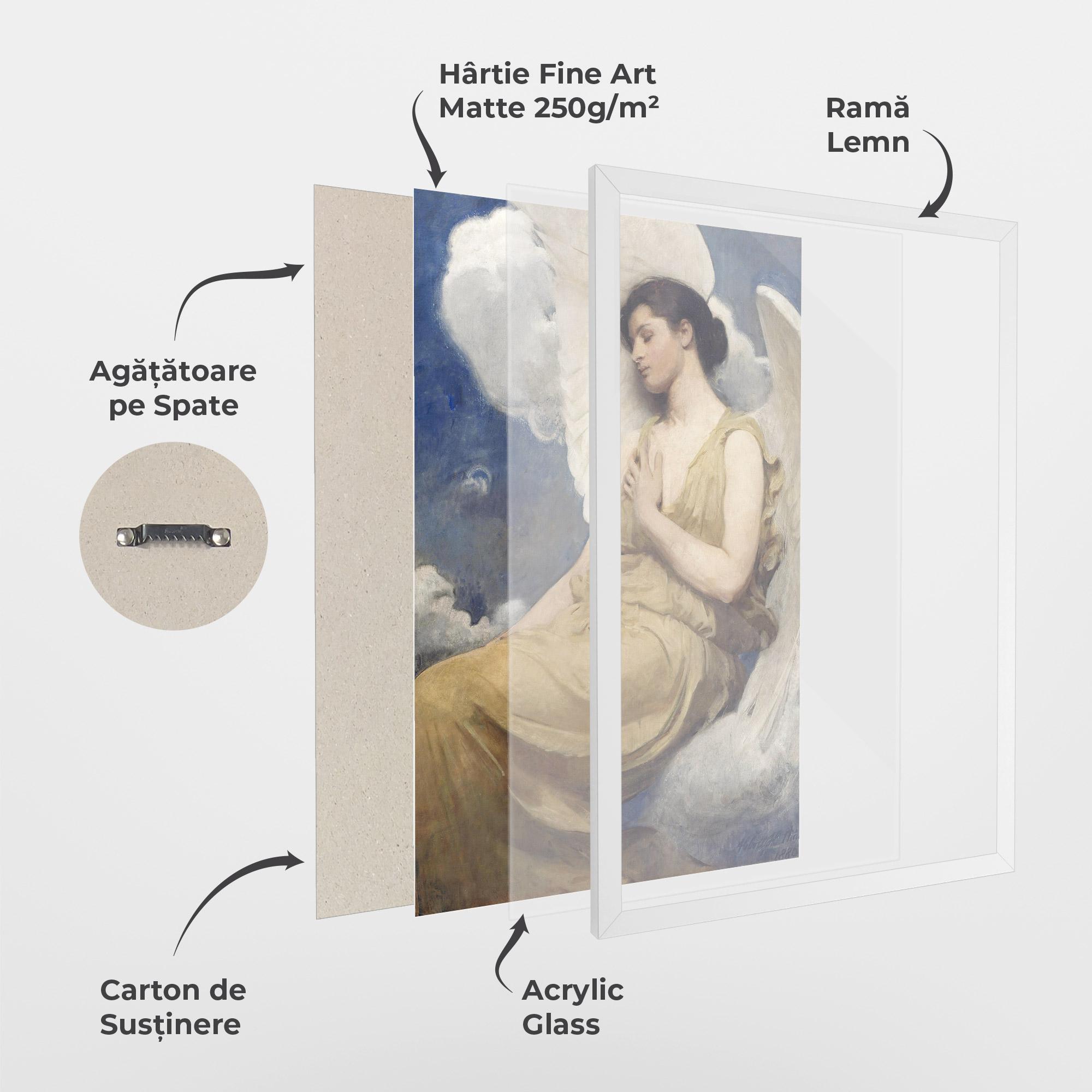 Poster Înrămat Angel Woman Painting mockup 1