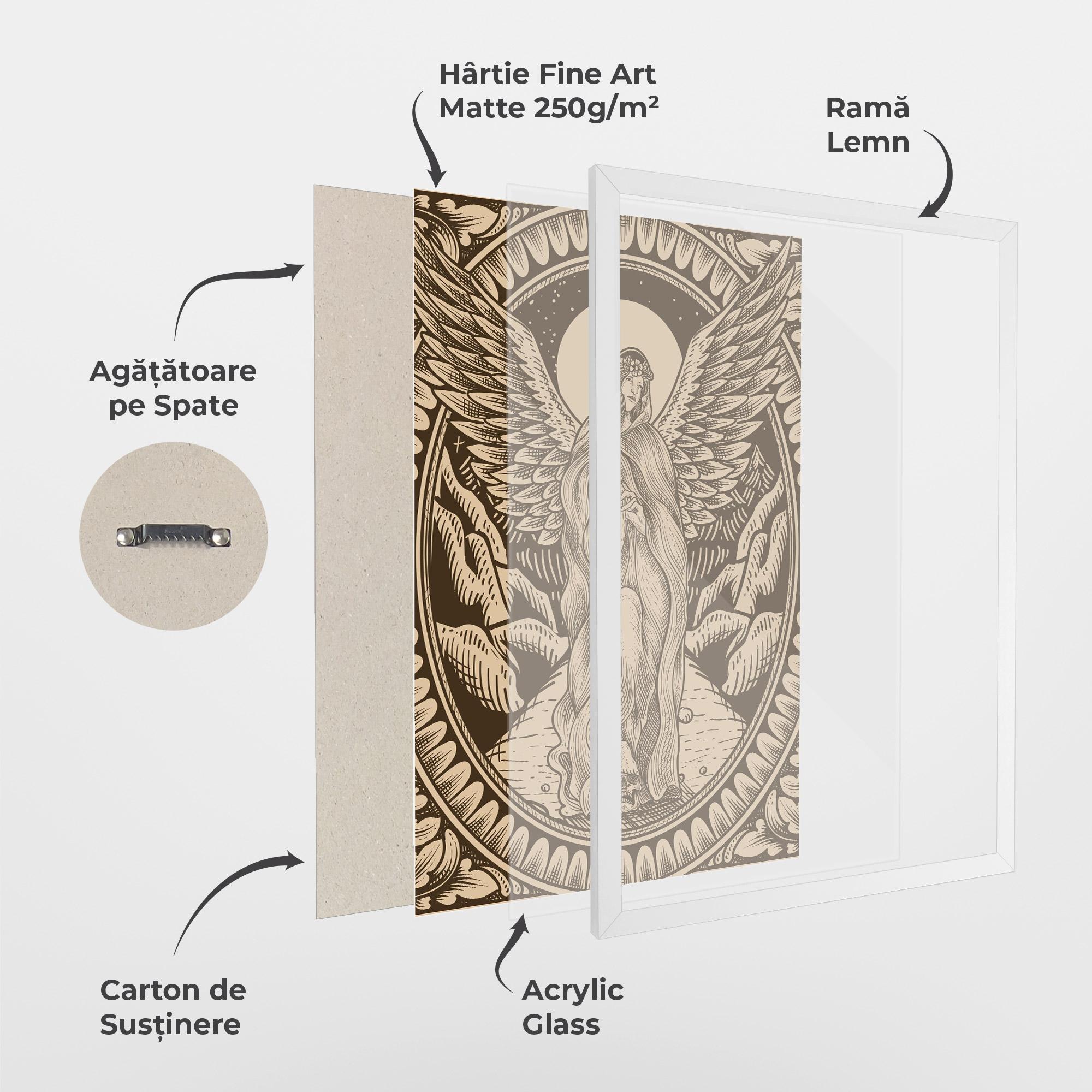 Poster Înrămat Cream Angel mockup 1