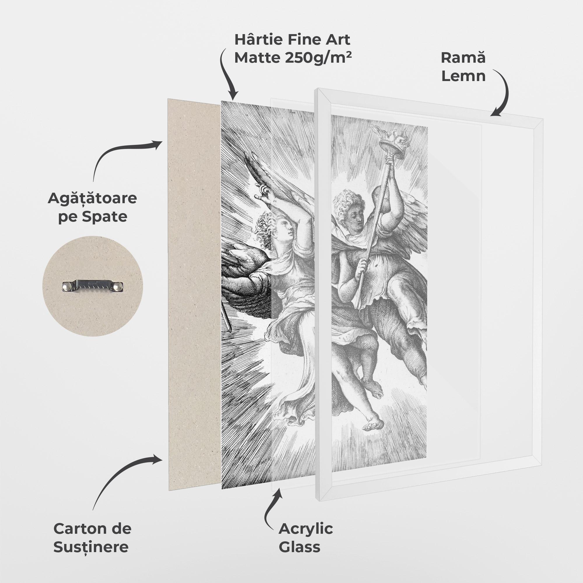 Poster Înrămat Hand Drawn Angels mockup 1