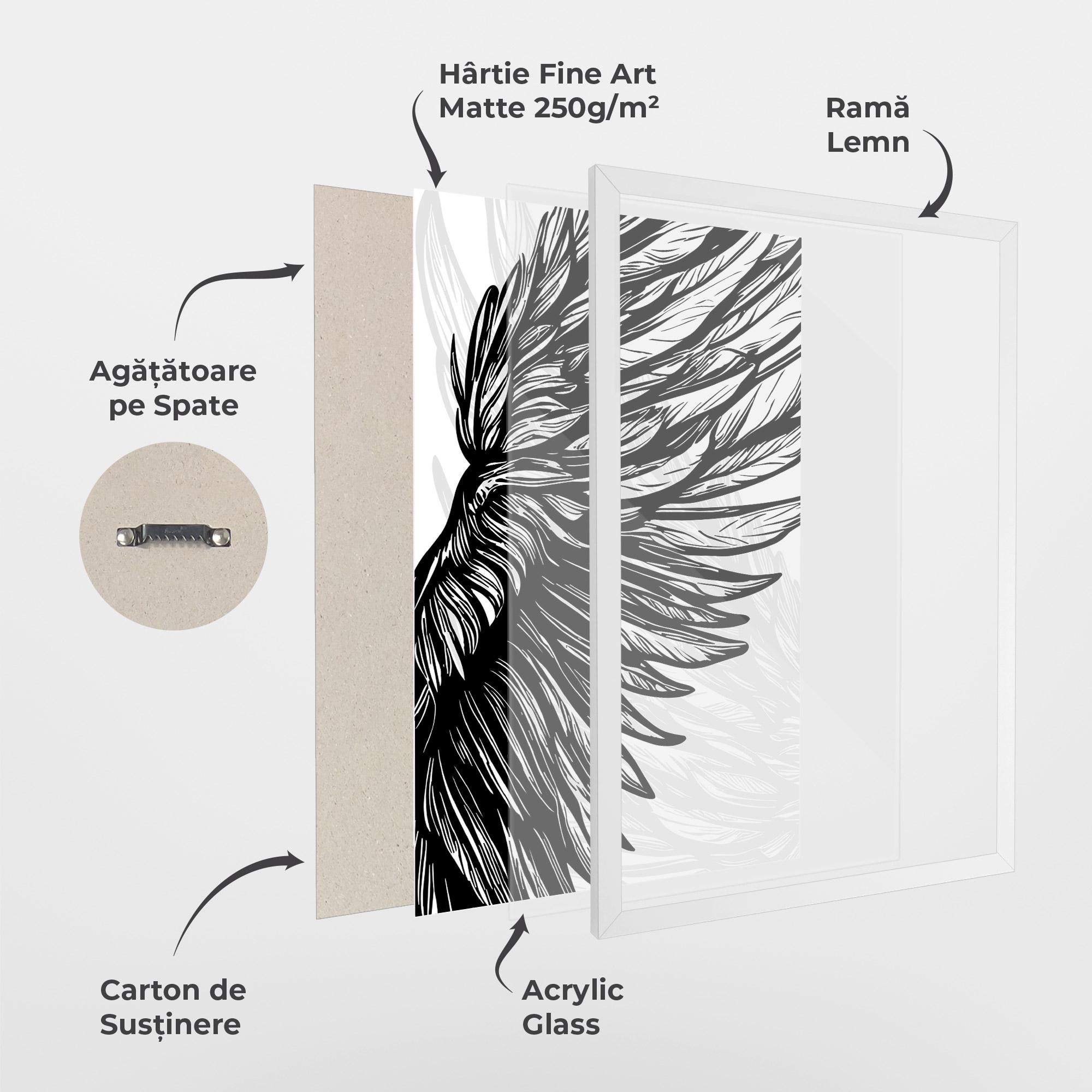 Poster Înrămat Wing Line mockup 1