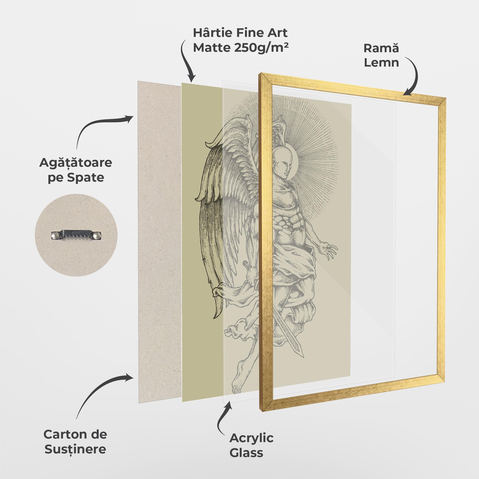 Poster Înrămat Angel Fighter mockup 1