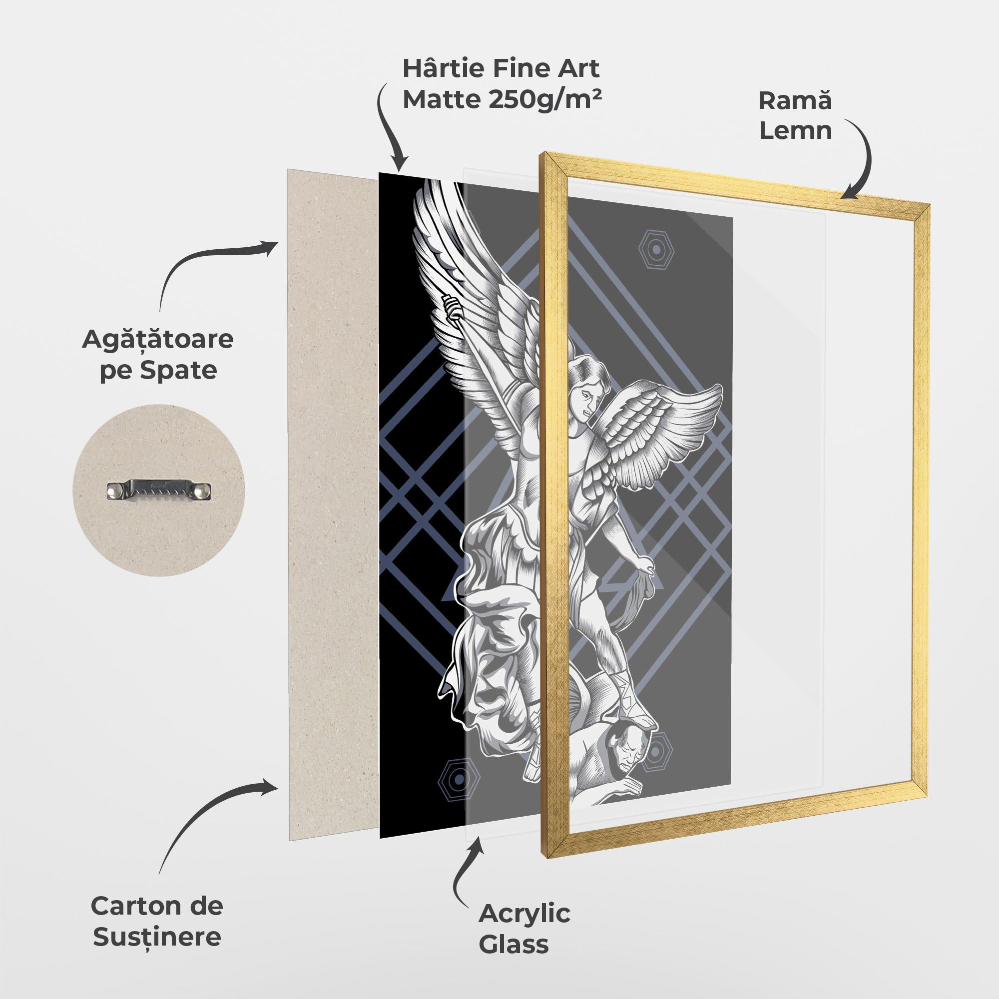 Poster Înrămat Angel Fights mockup 1